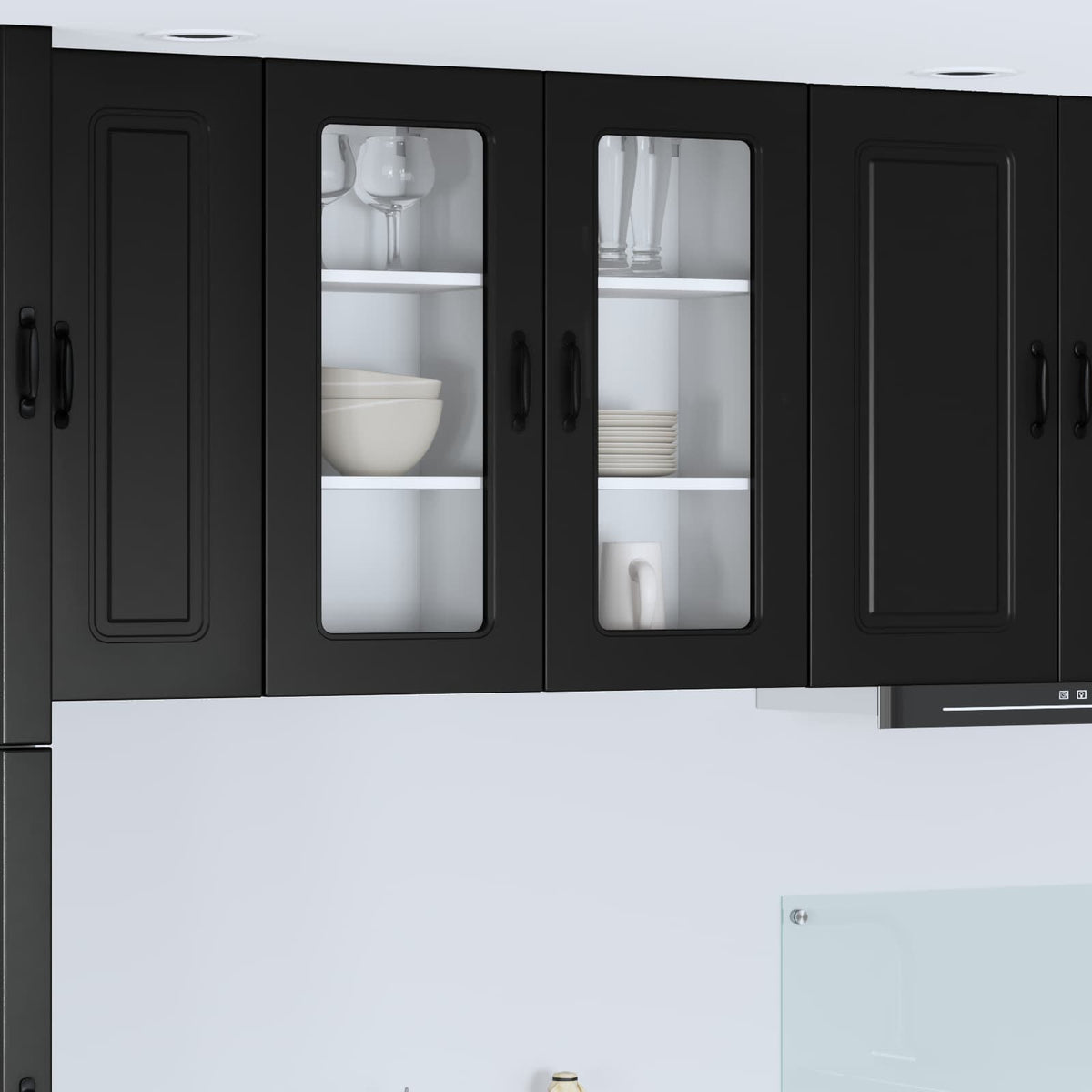 Dishwasher Panel Kalmar 2 pcs Black 40 x 31 x 80 cm