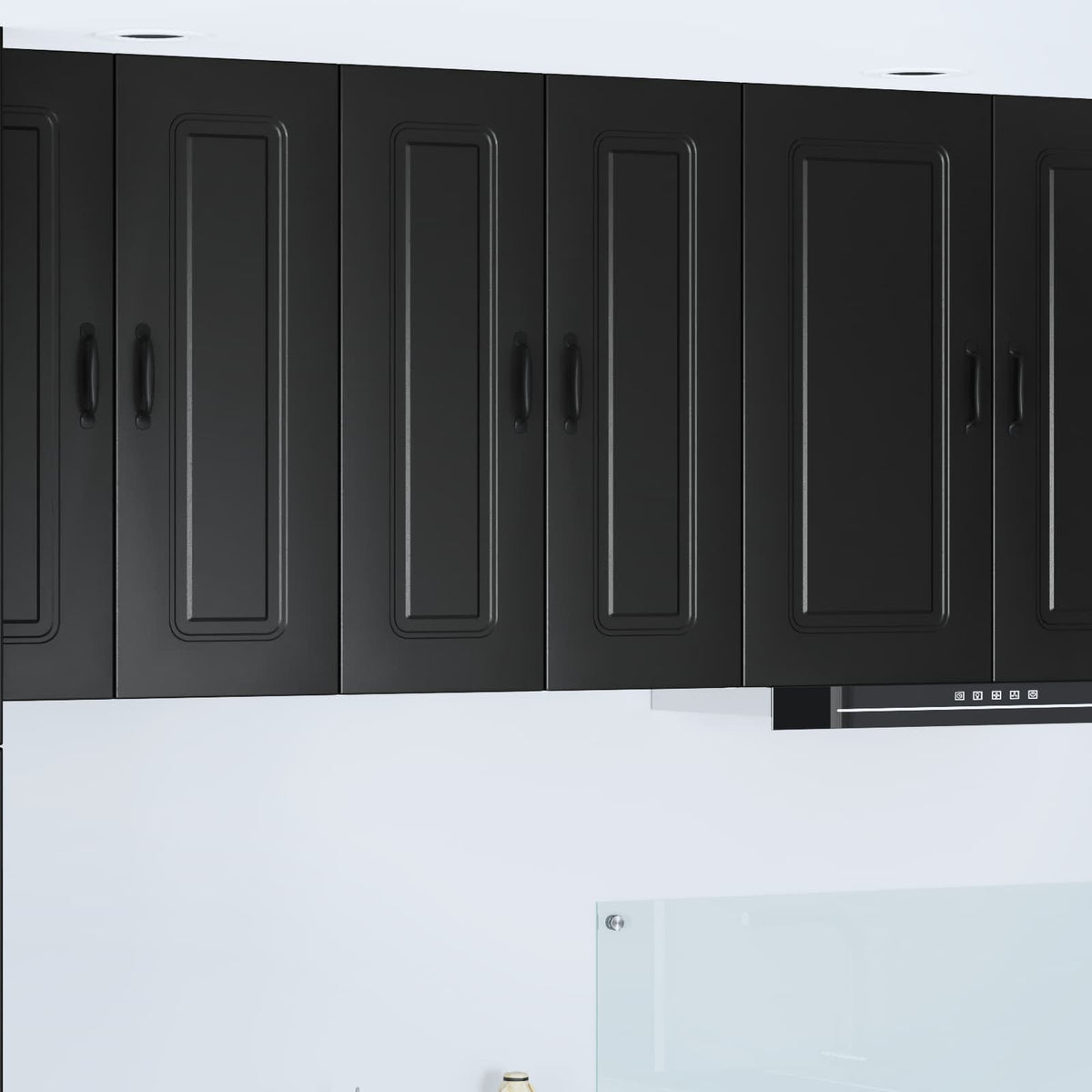 Dishwasher Panel Kalmar Black 30 x 31 x 80 cm Engineered Wood
