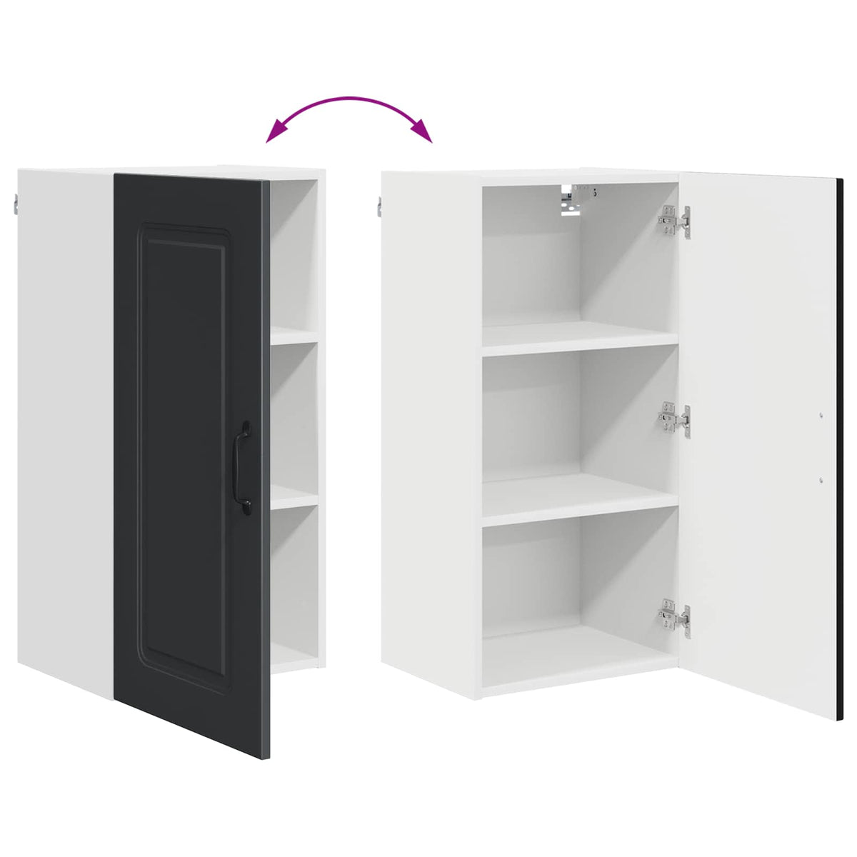 Kitchen Cabinet Kalmar Black 40 x 31 x 80 cm Engineered Wood