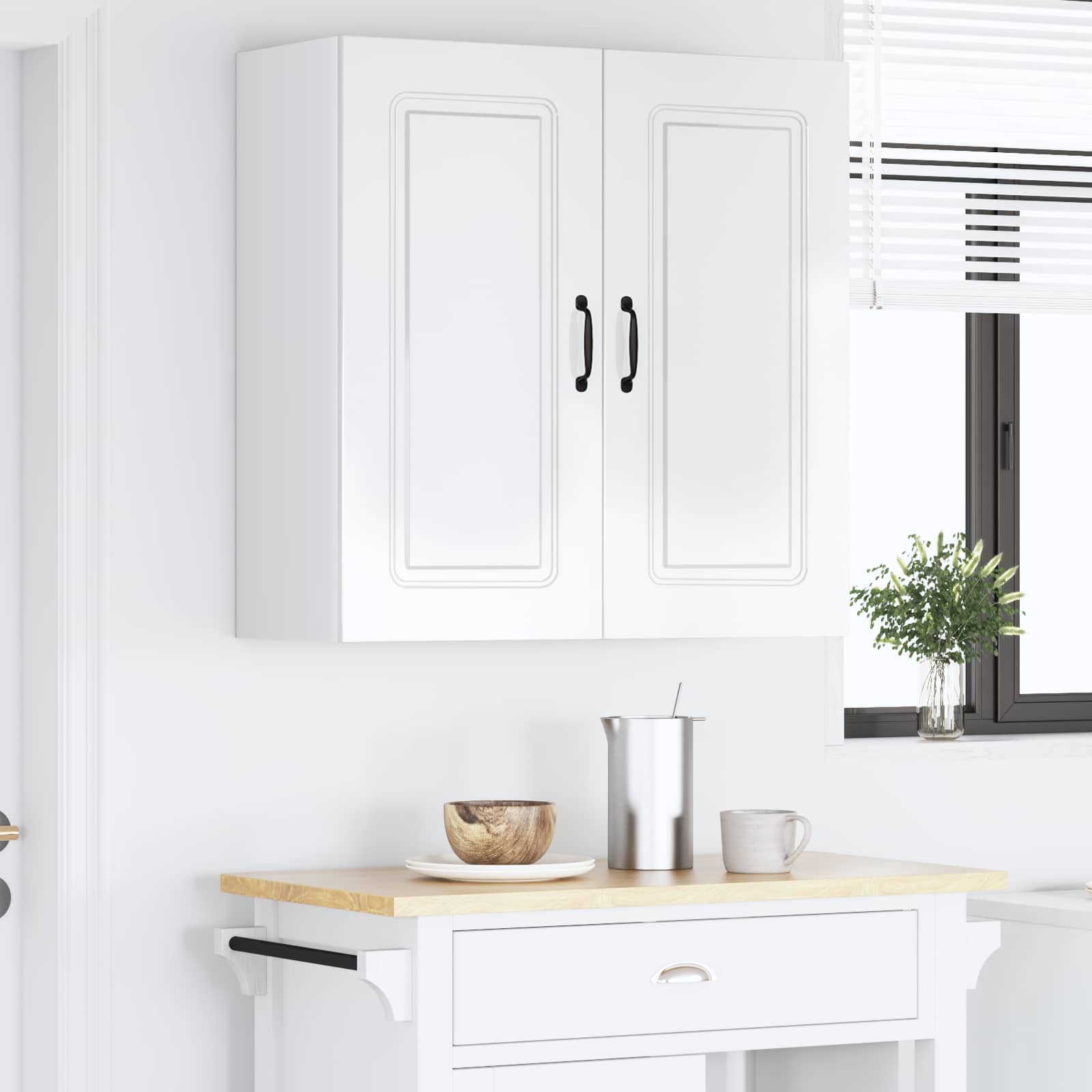 Kitchen Cabinet Kalmar High Gloss White 80 x 31 x 80 cm