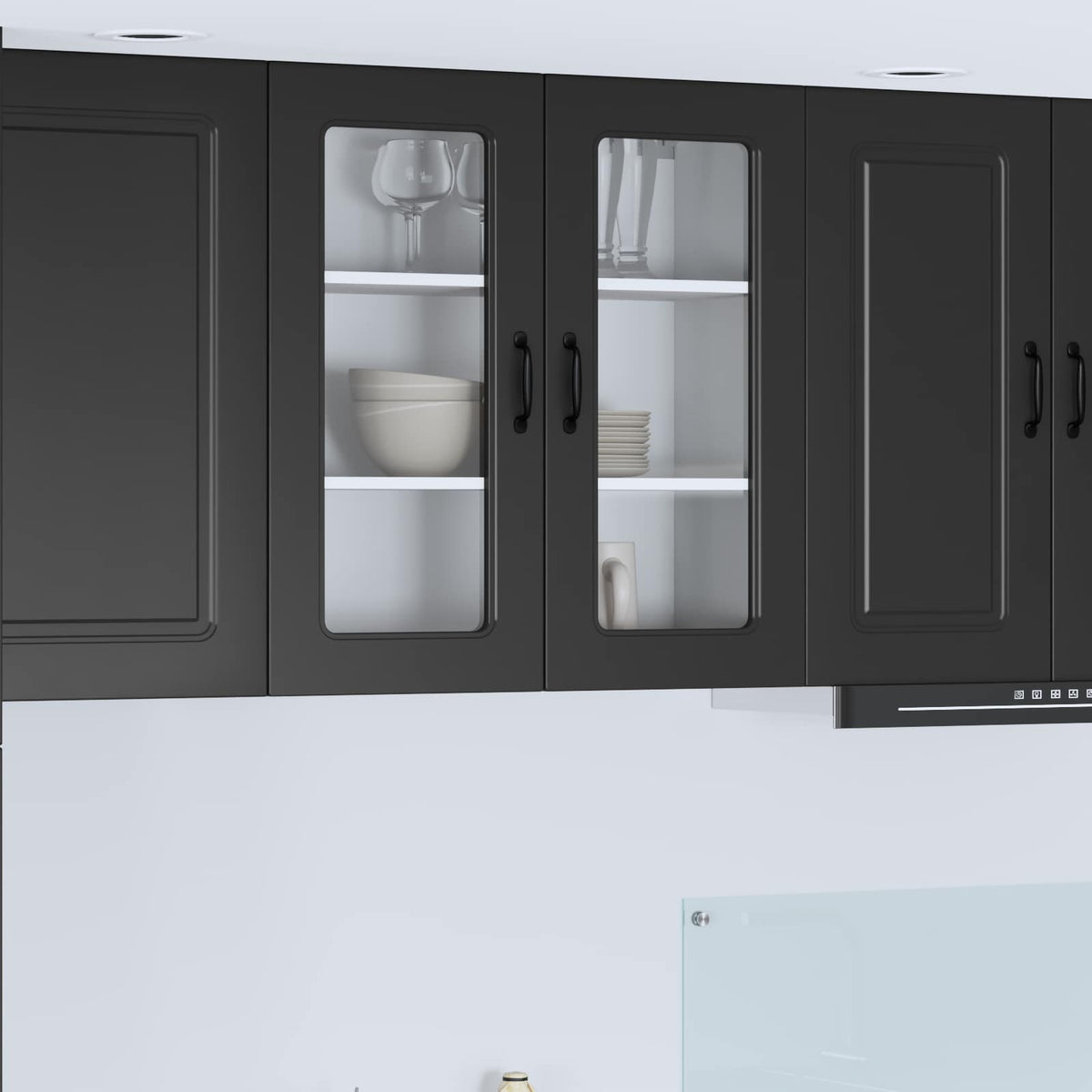 Kitchen Cabinet Kalmar Black 80 x 31 x 80 cm Engineered Wood