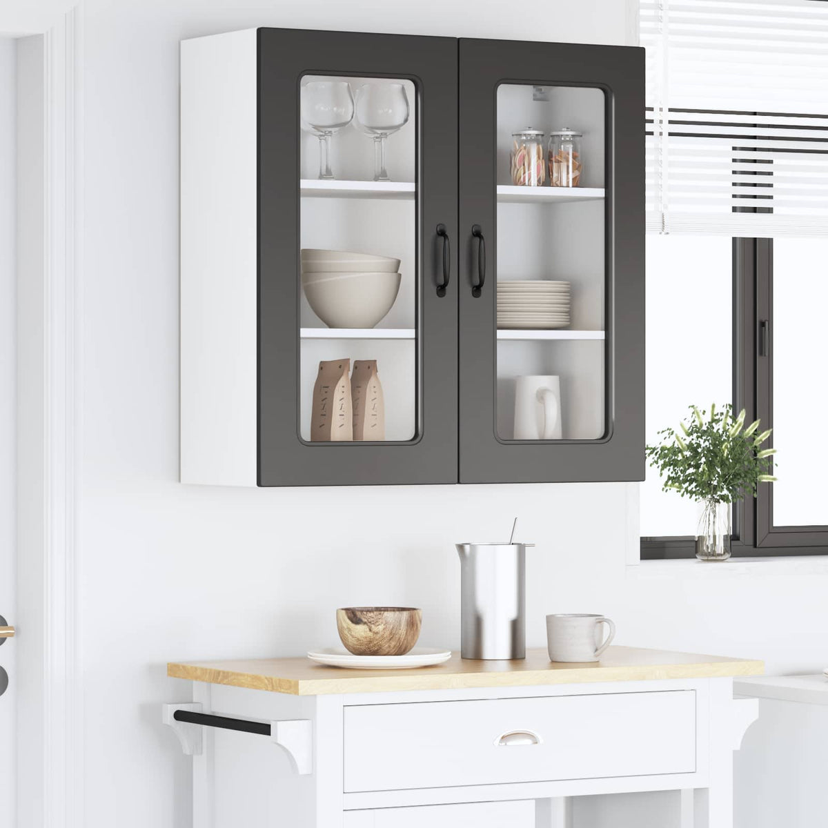 Kitchen Cabinet Kalmar Black 80 x 31 x 80 cm Engineered Wood
