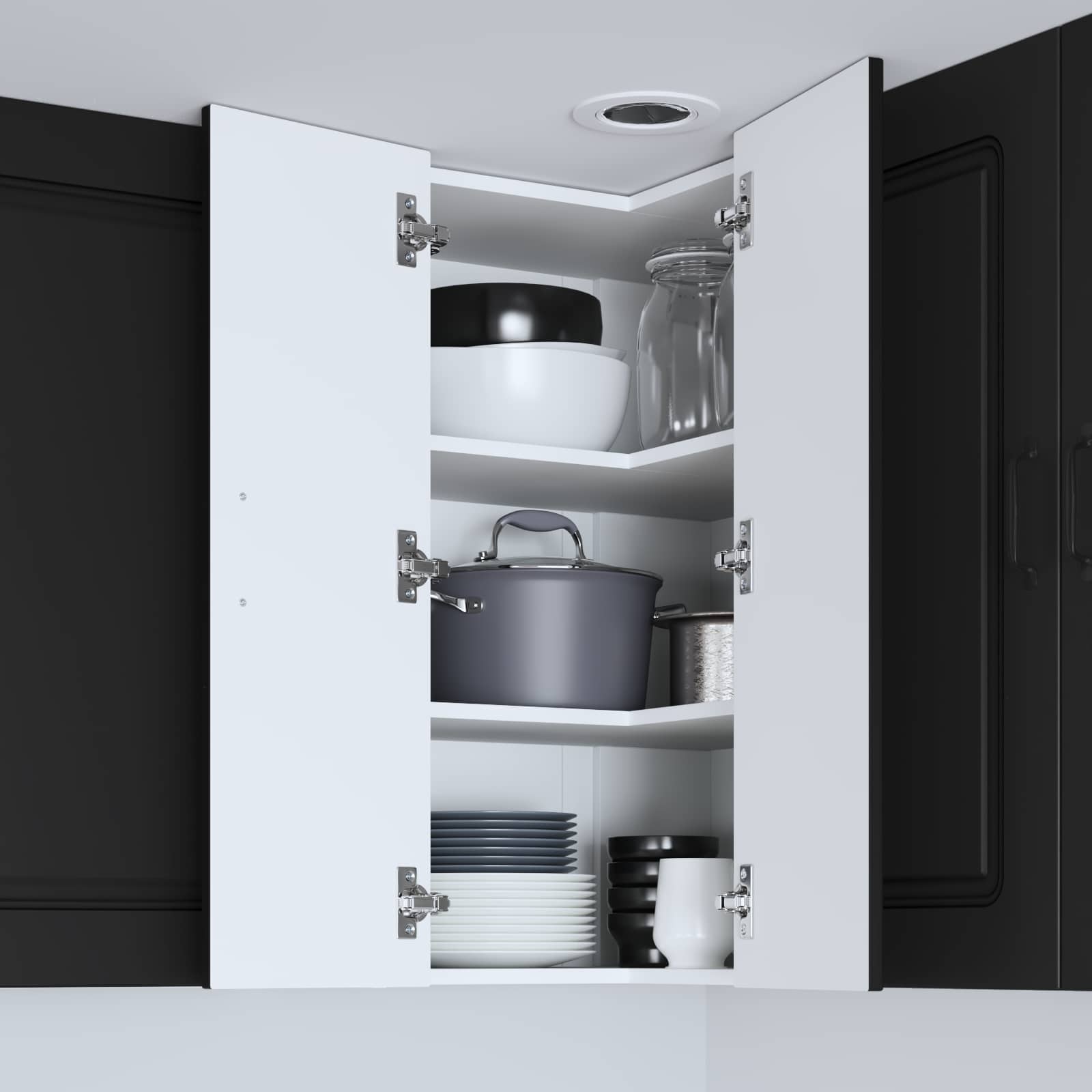 Kitchen Cabinet Kalmar Black 57 x 57 x 80 cm Engineered Wood