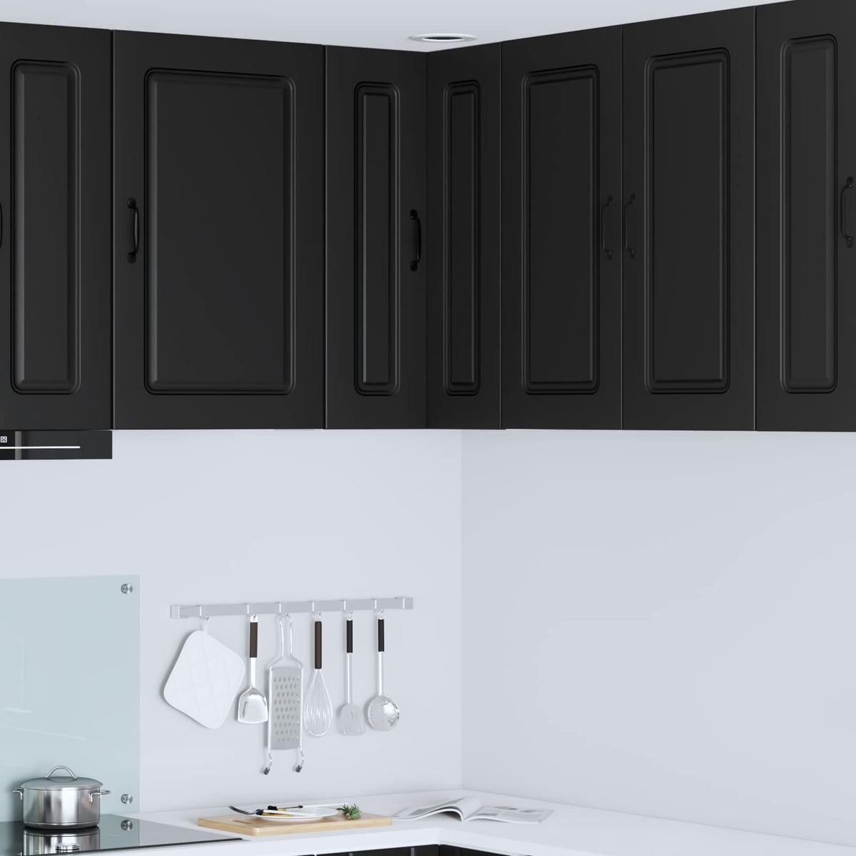 Kitchen Cabinet Kalmar Black 57 x 57 x 80 cm Engineered Wood