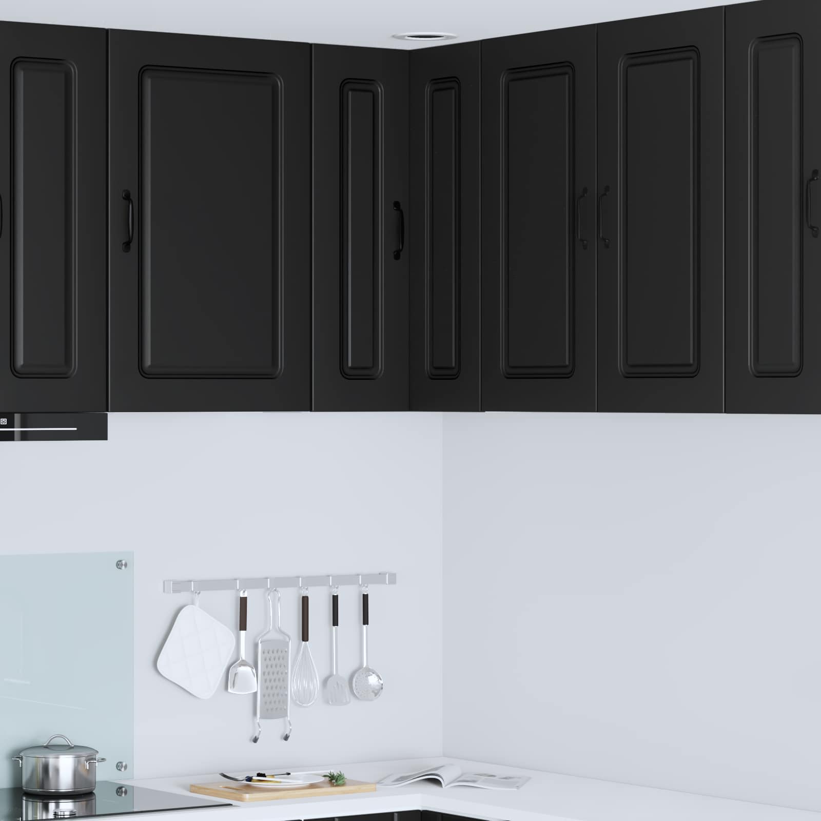 Kitchen Cabinet Kalmar Black 57 x 57 x 80 cm Engineered Wood