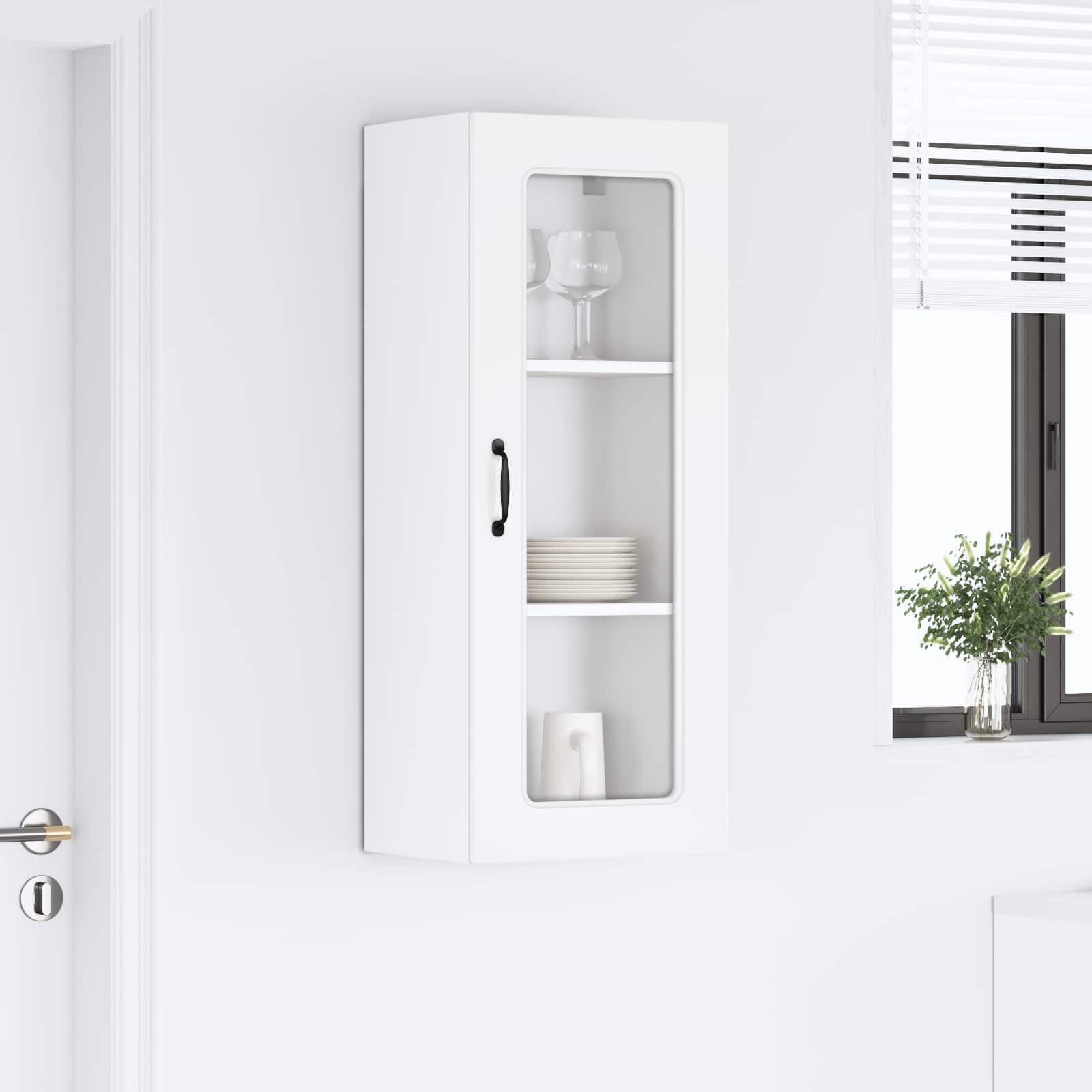 Kitchen Cabinet Kalmar High Gloss White 40 x 31 x 100 cm