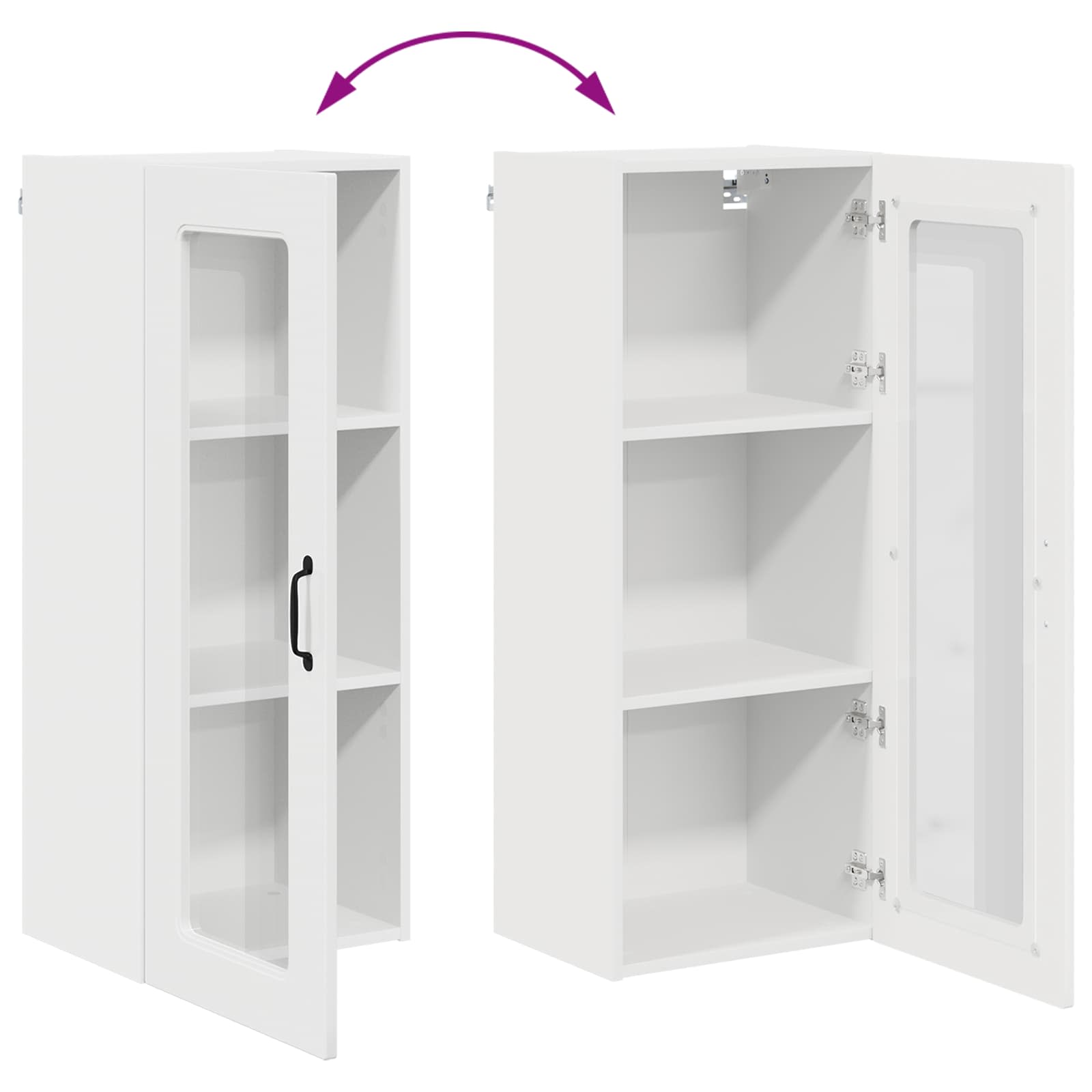 Kitchen Cabinet Kalmar High Gloss White 40 x 31 x 100 cm