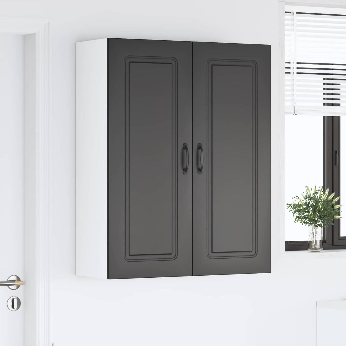 Kitchen Cabinet Kalmar Black 80 x 31 x 100 cm Engineered Wood