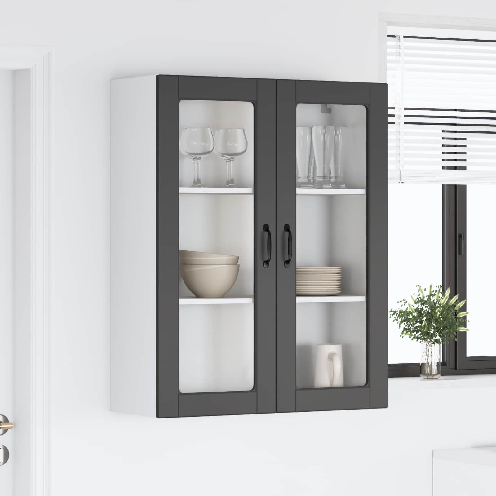 Kitchen Cabinet Kalmar Black 80 x 31 x 100 cm Engineered Wood