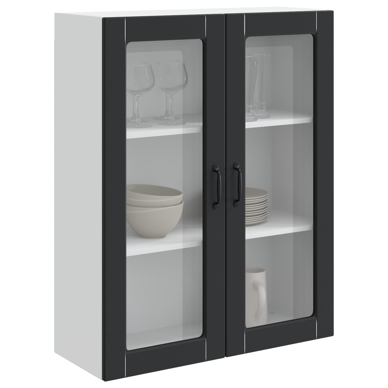 Kitchen Cabinet Kalmar Black 80 x 31 x 100 cm Engineered Wood