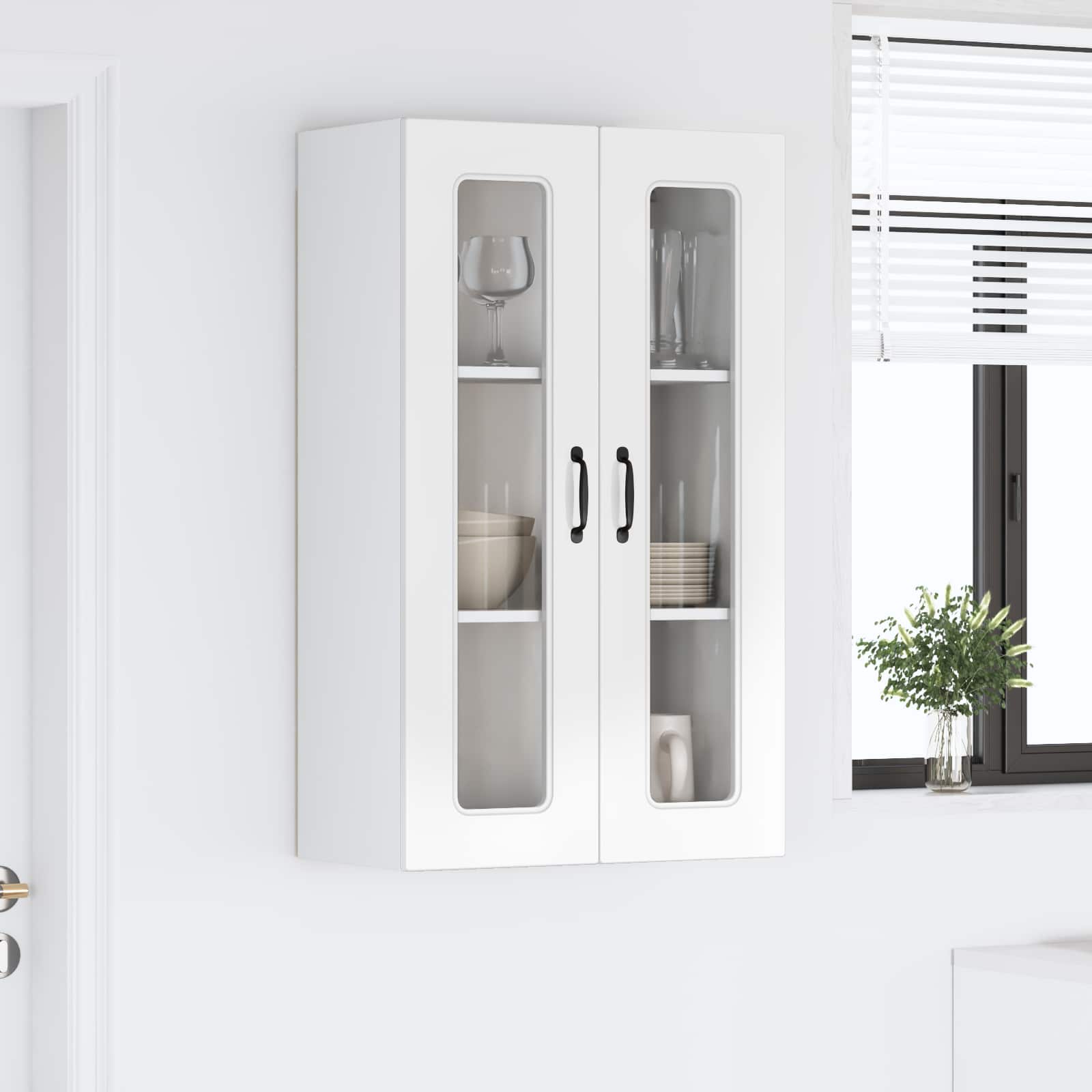 Kitchen Cabinet Kalmar High Gloss White 60 x 31 x 100 cm