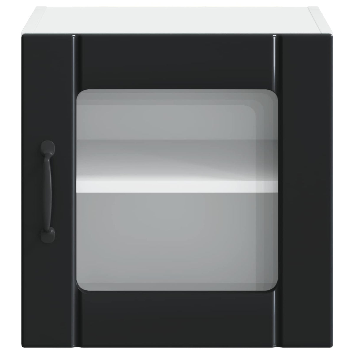 Wall Glass Cabinet LUCCA Black 40 x 31 x 40 cm Engineered Wood