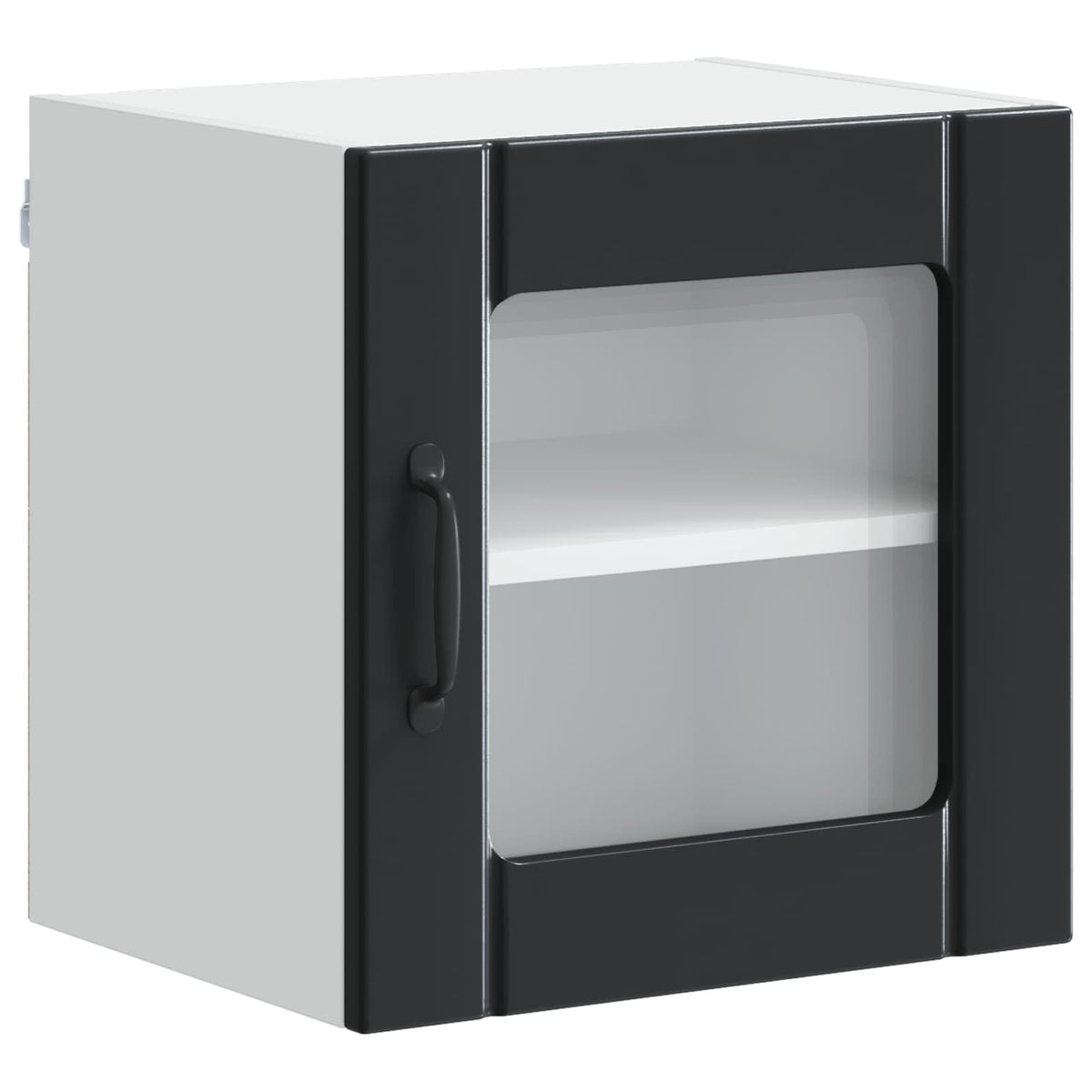 Wall Glass Cabinet LUCCA 2 pcs Black 40 x 31 x 40 cm