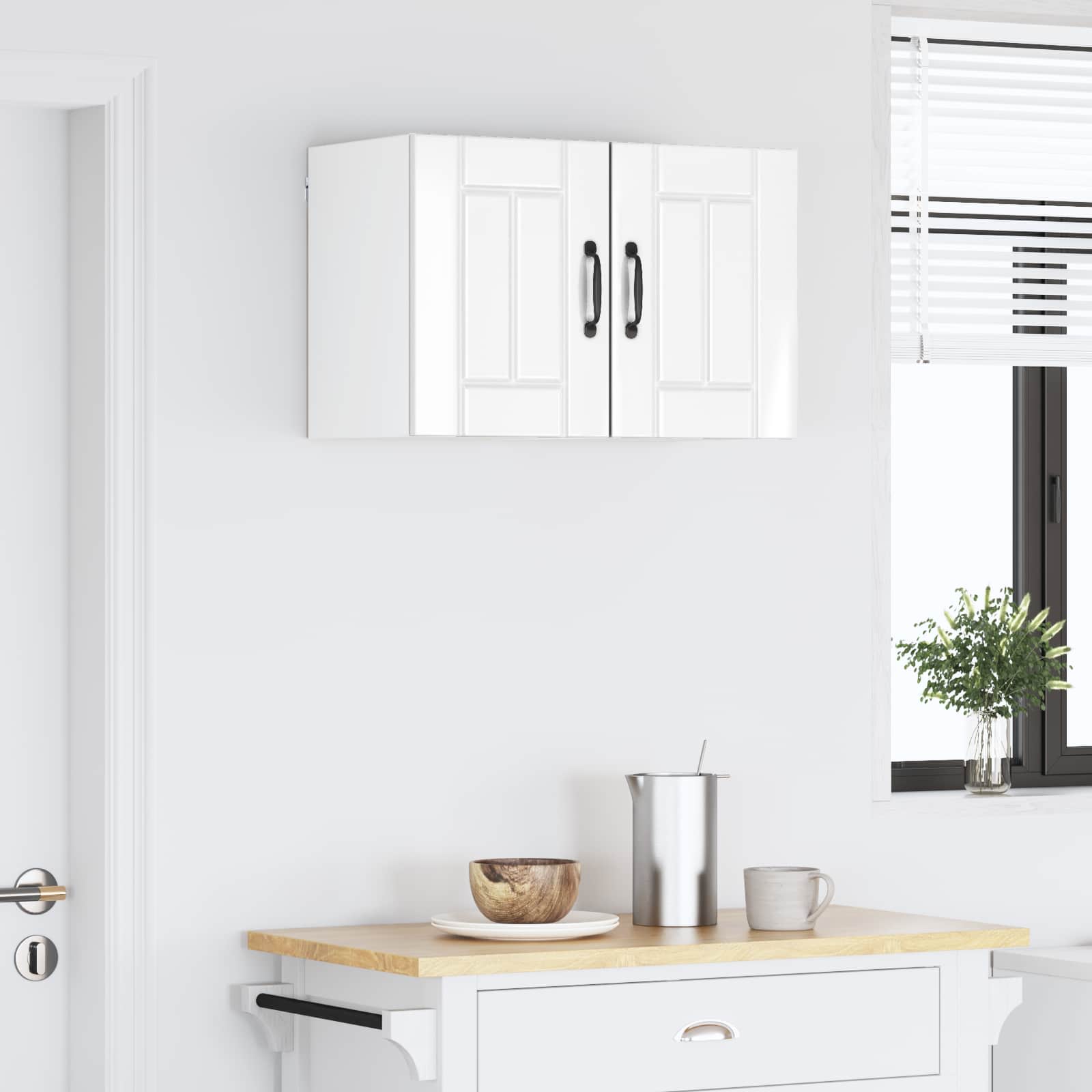 Kitchen Cabinet 2 pcs High Gloss White 30 x 31 x 40 cm