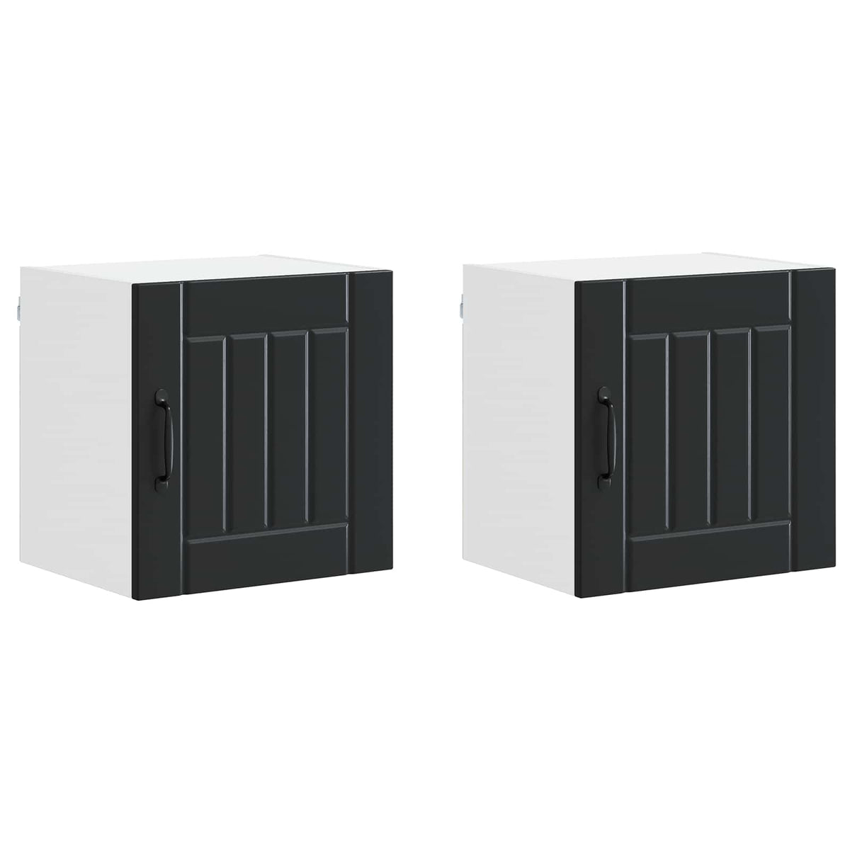 Kitchen Cabinet 2 pcs Black 40 x 31 x 40 cm Engineered Wood