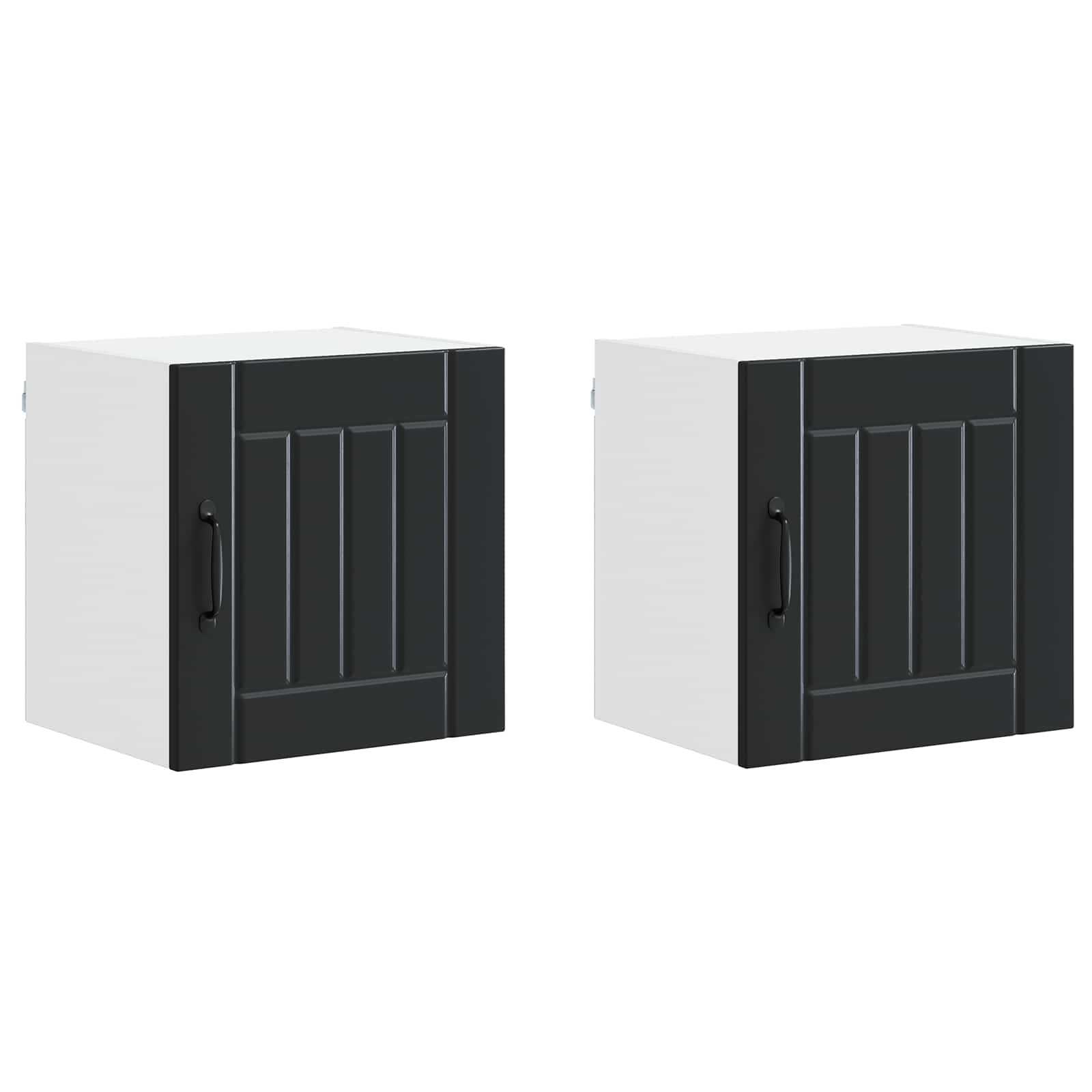 Kitchen Cabinet 2 pcs Black 40 x 31 x 40 cm Engineered Wood