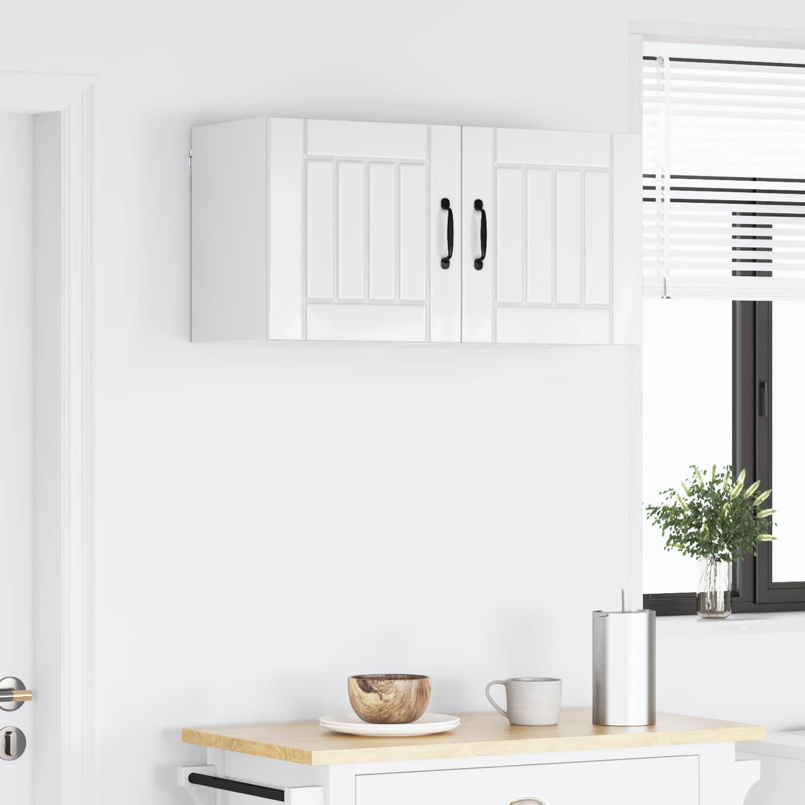 Kitchen Cabinet 2 pcs High Gloss White 40 x 31 x 40 cm