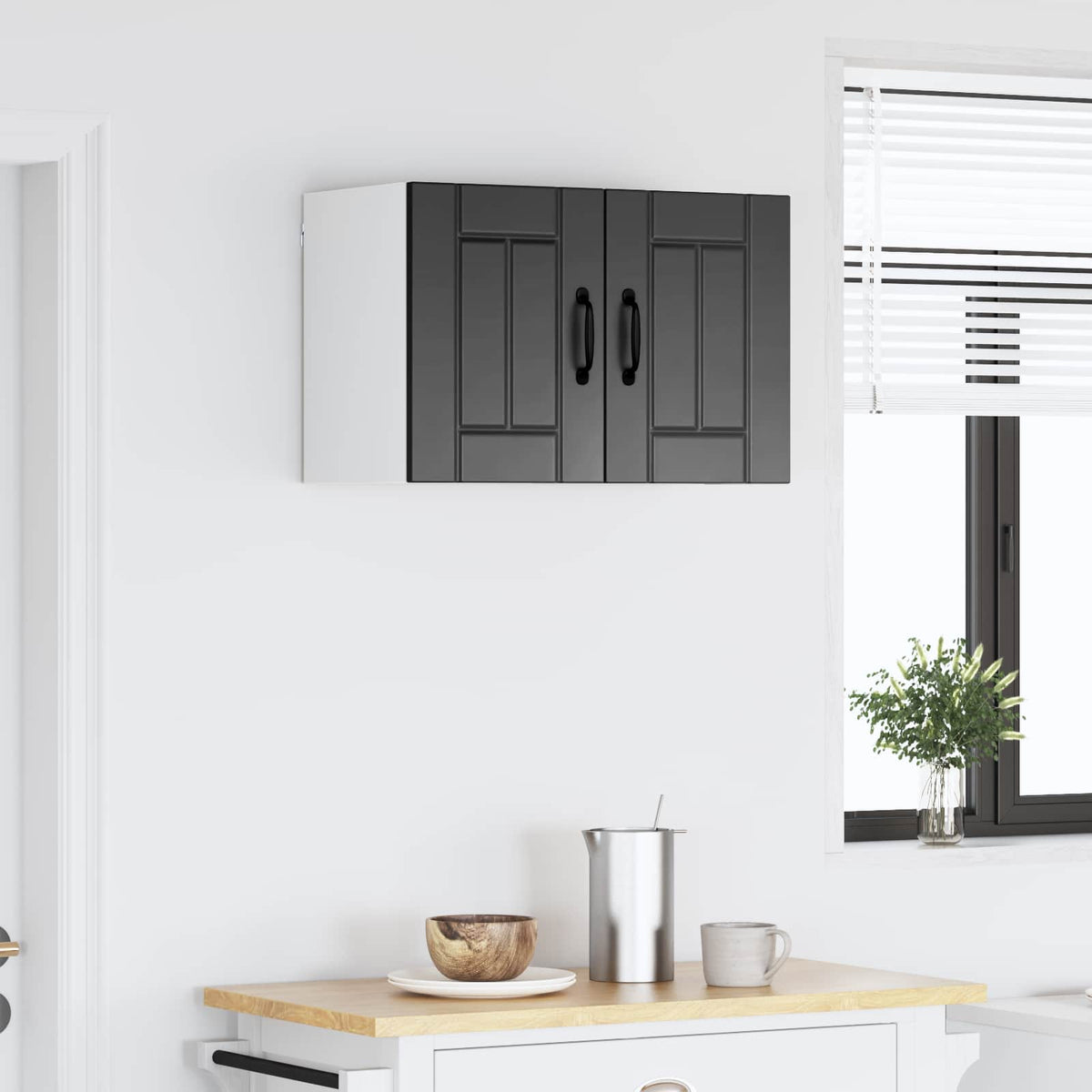 Kitchen Wall Cabinet Black 60 x 31 x 40 cm Engineered Wood