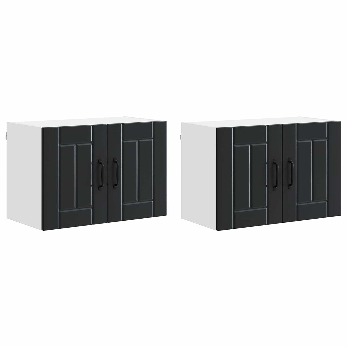 Wall Cabinet LUCCA 2 pcs Black 60 x 31 x 40 cm Engineered Wood