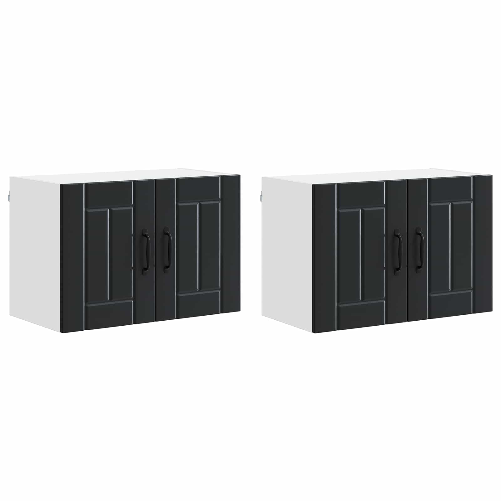 Wall Cabinet LUCCA 2 pcs Black 60 x 31 x 40 cm Engineered Wood