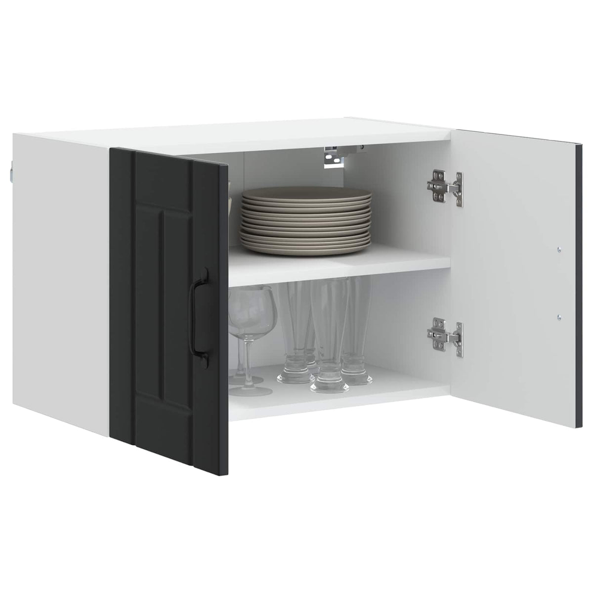 Wall Cabinet LUCCA 2 pcs Black 60 x 31 x 40 cm Engineered Wood