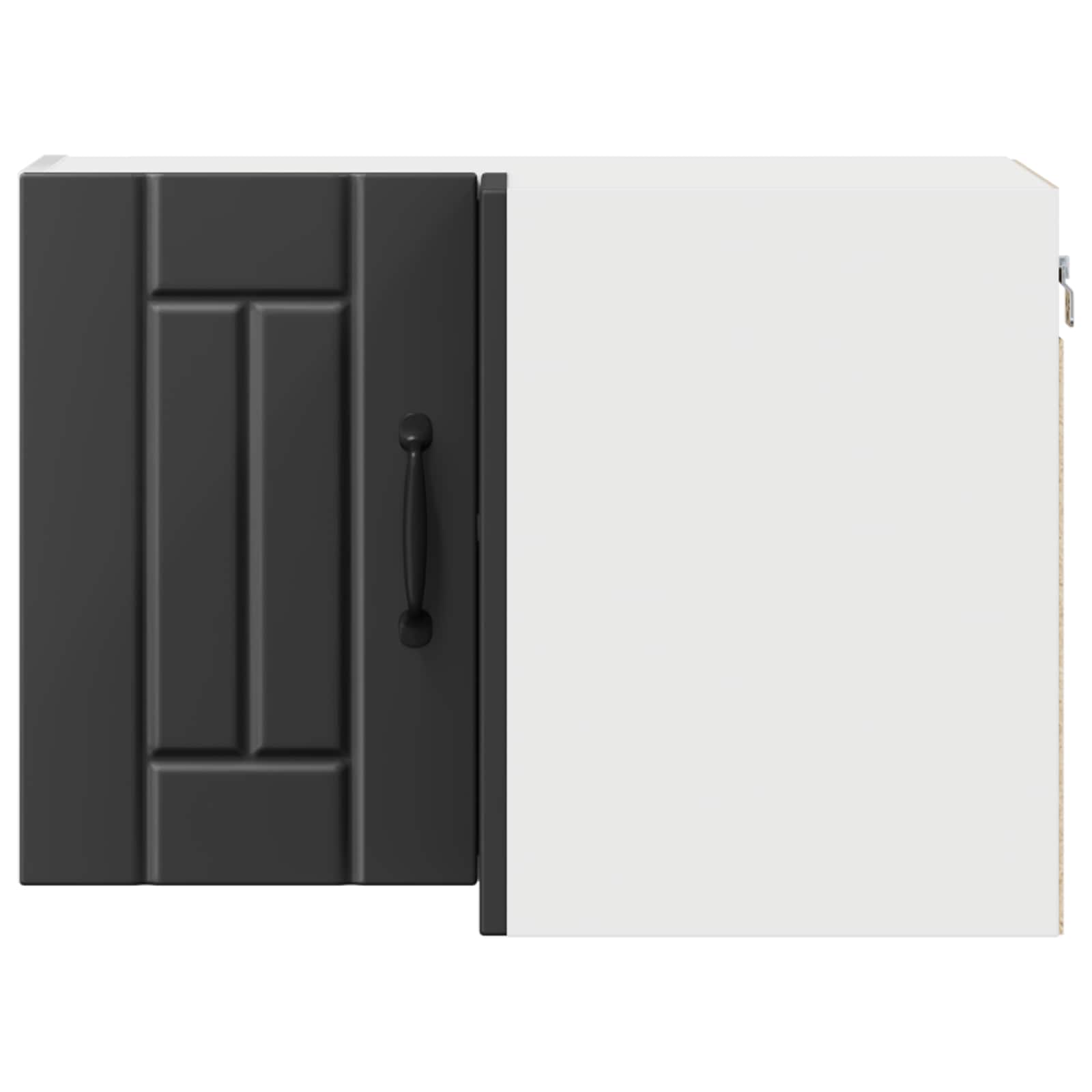 Wall Corner Cabinet LUCCA Black 57 x 57 x 40 cm Engineered Wood