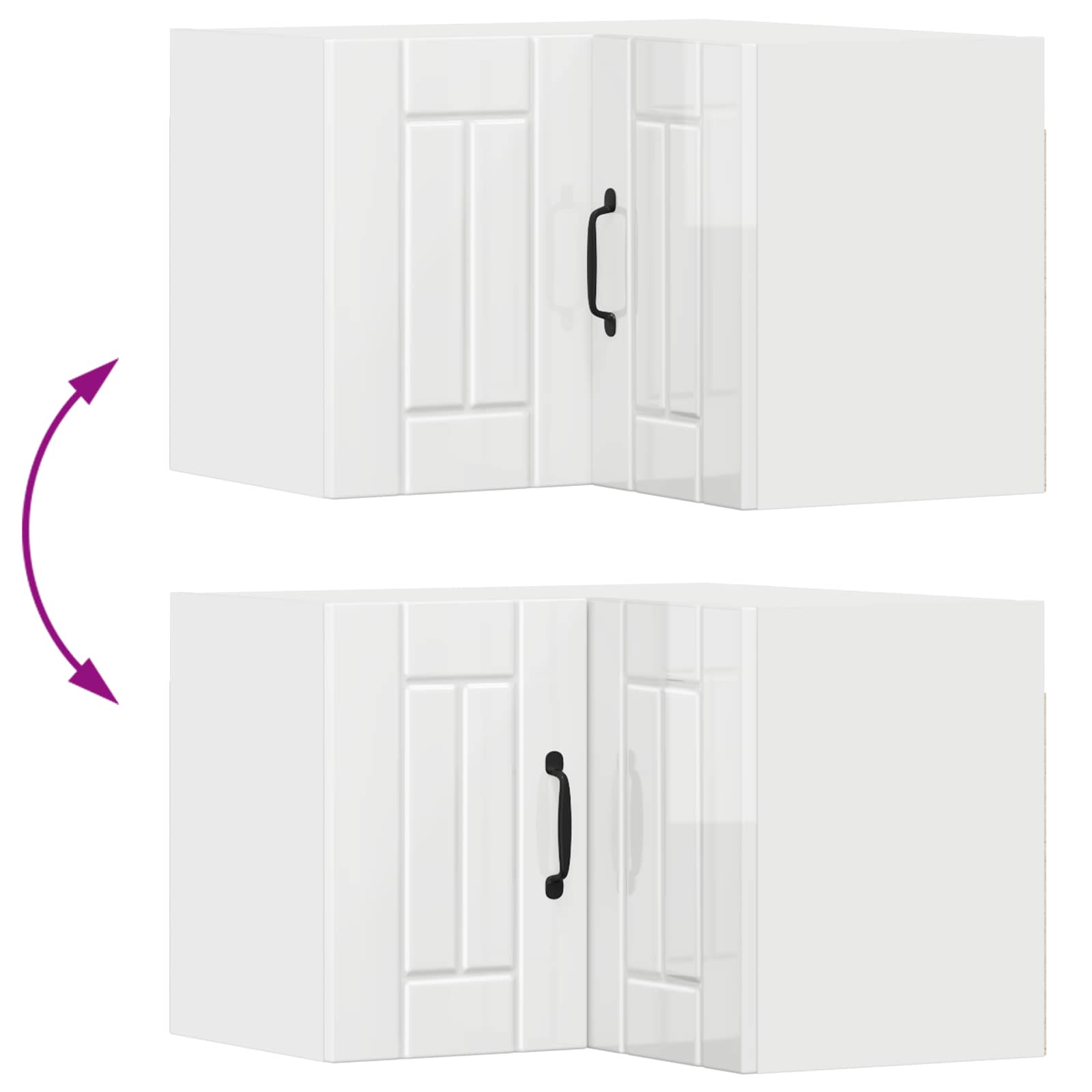 Kitchen Cabinet High Gloss White 57 x 57 x 40 cm