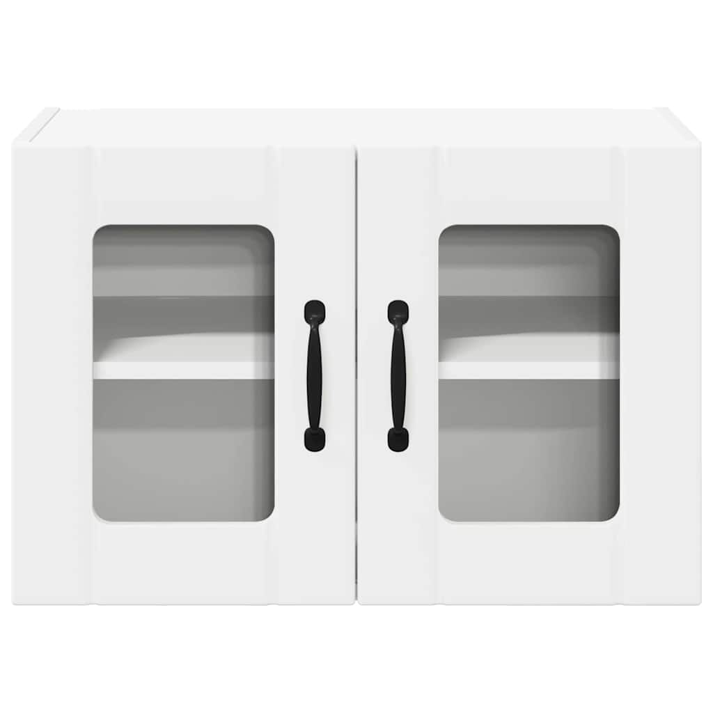 Wall Glass Cabinet LUCCA White 60 x 31 x 40 cm Engineered Wood