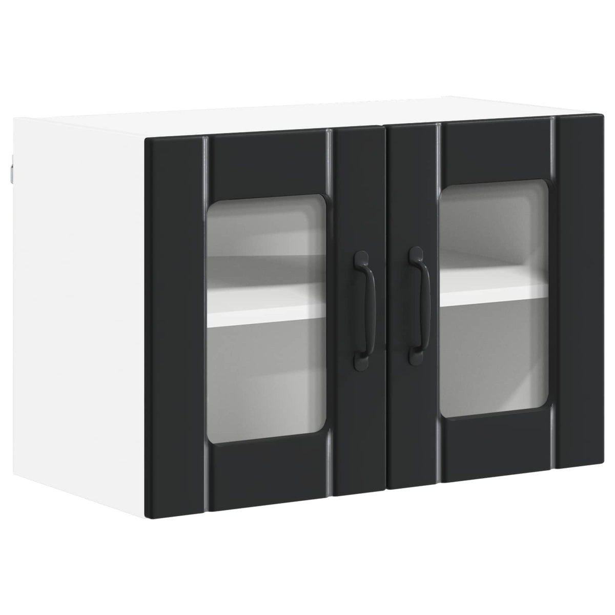 Wall Glass Cabinet LUCCA Black 60 x 31 x 40 cm Engineered Wood
