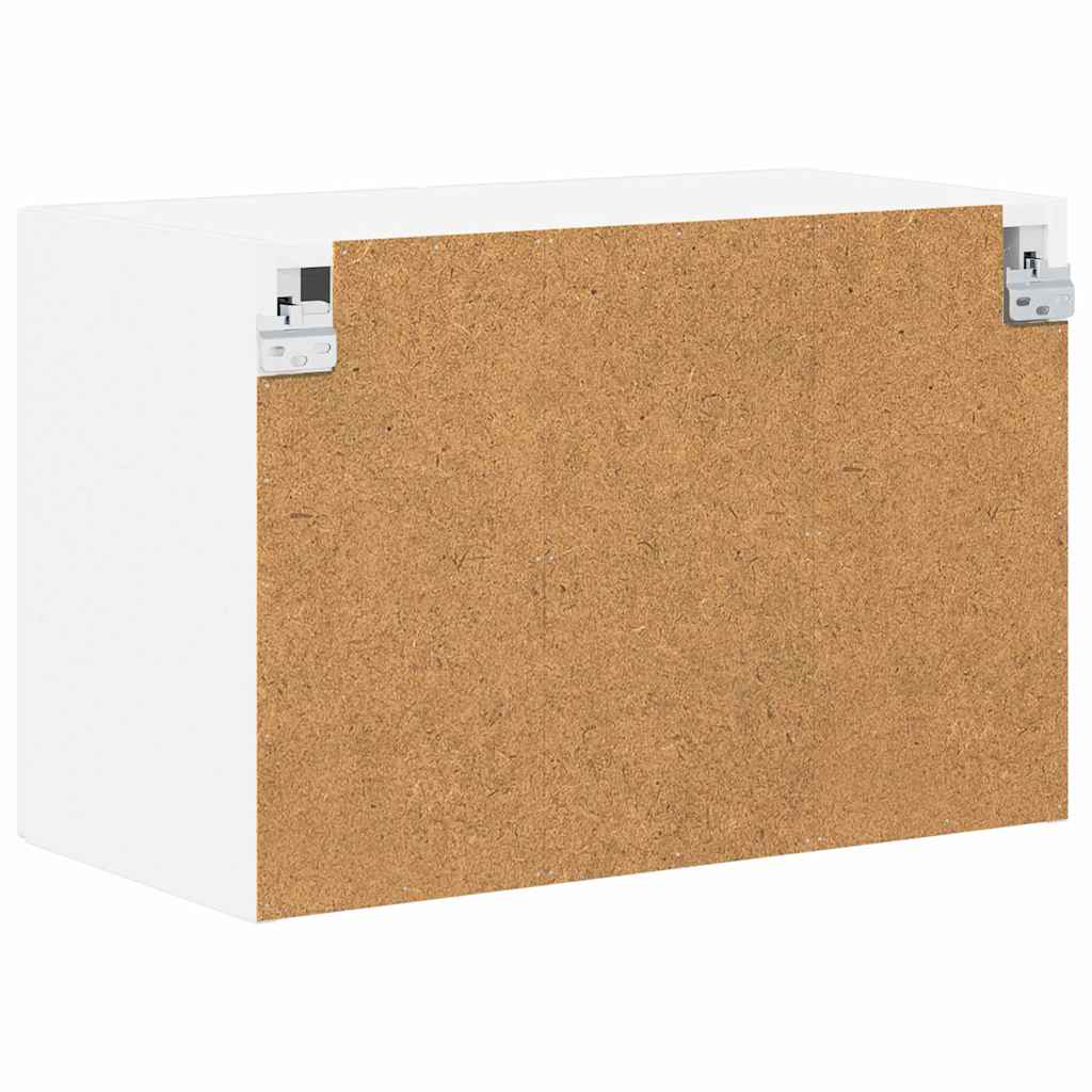 Wall Glass Cabinet LUCCA 2 pcs High Gloss White 60 x 31 x 40 cm