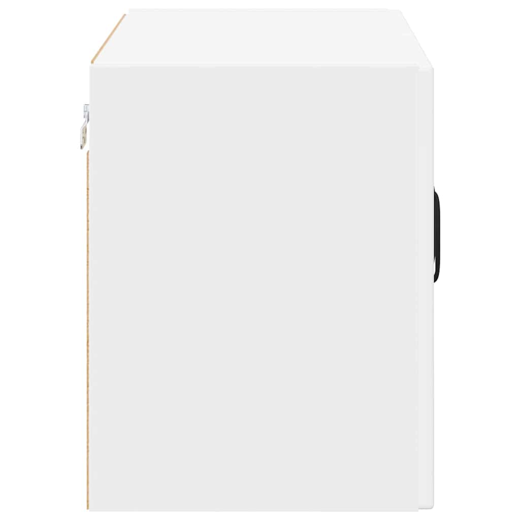 Wall Glass Cabinet LUCCA 2 pcs High Gloss White 60 x 31 x 40 cm