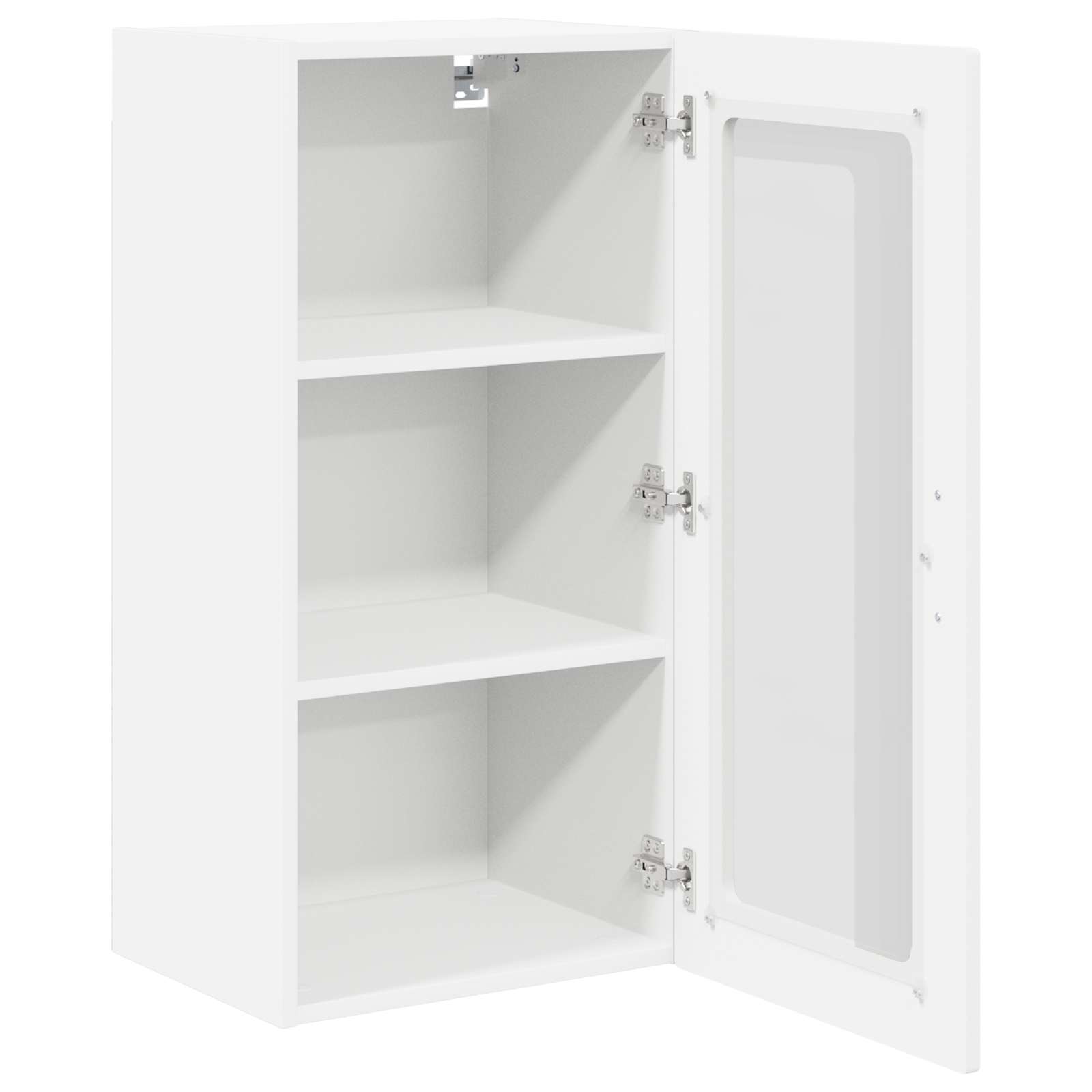 Wall Glass Cabinet LUCCA 2 pcs White 40 x 31 x 80 cm