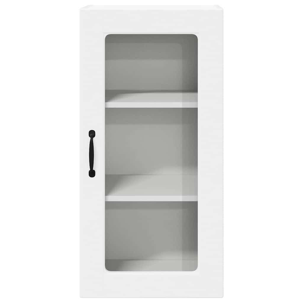 Wall Glass Cabinet LUCCA 2 pcs White 40 x 31 x 80 cm