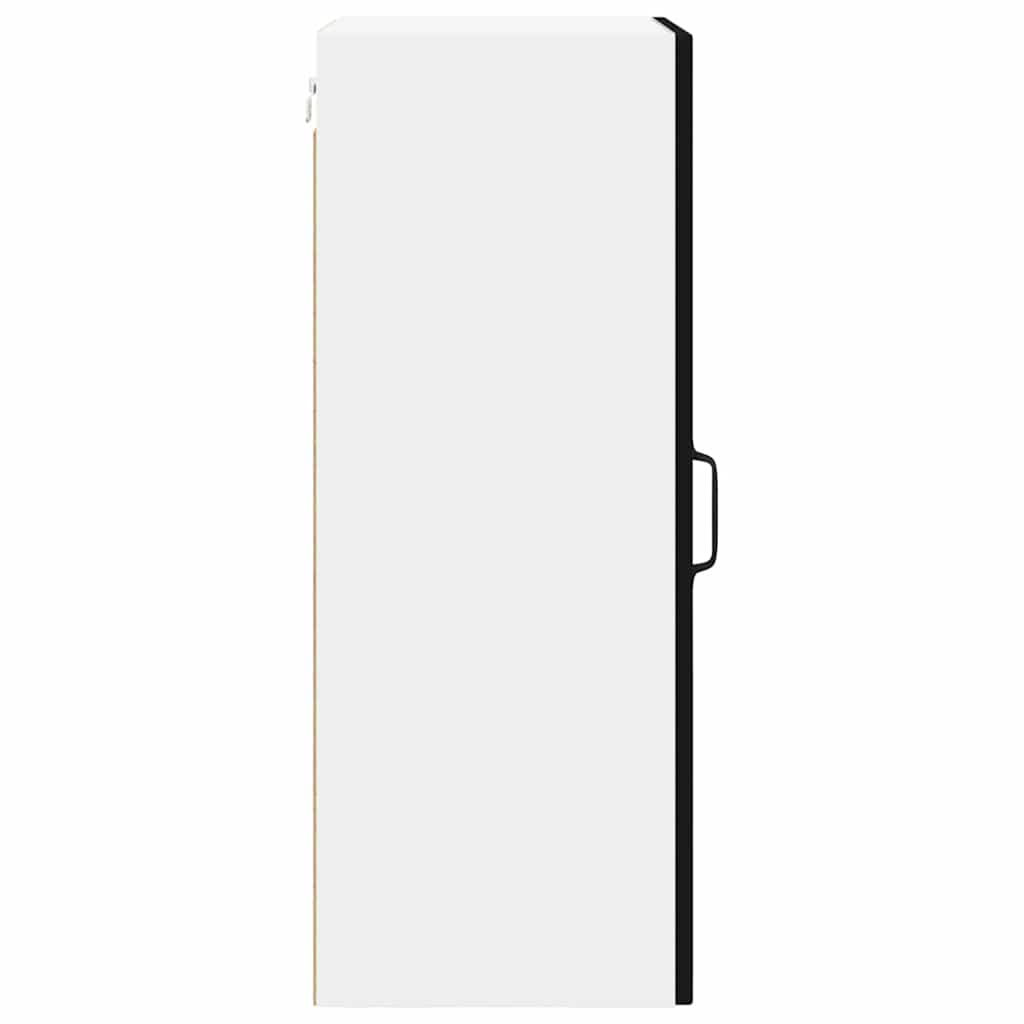 Wall Glass Cabinet LUCCA Black 40 x 31 x 80 cm Engineered Wood