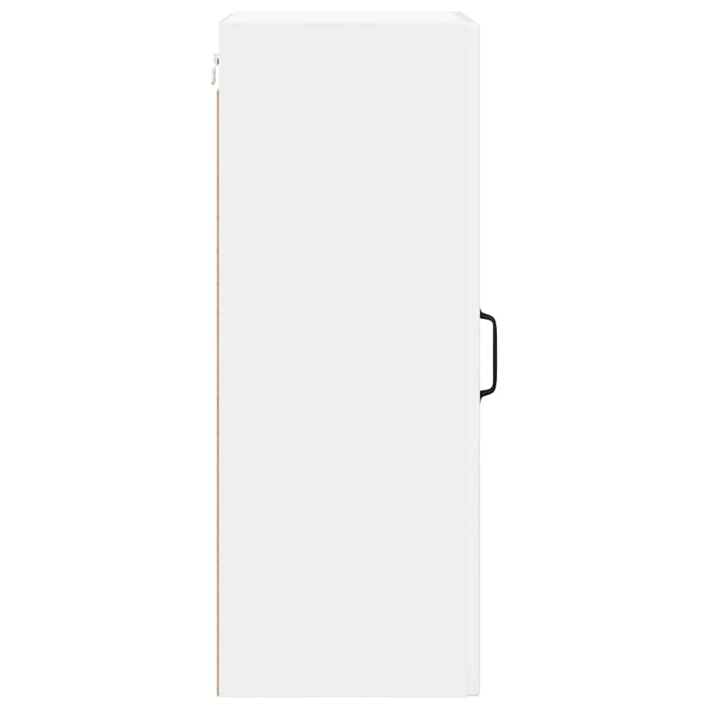 Wall Glass Cabinet LUCCA 2 pcs High Gloss White 40 x 31 x 80 cm