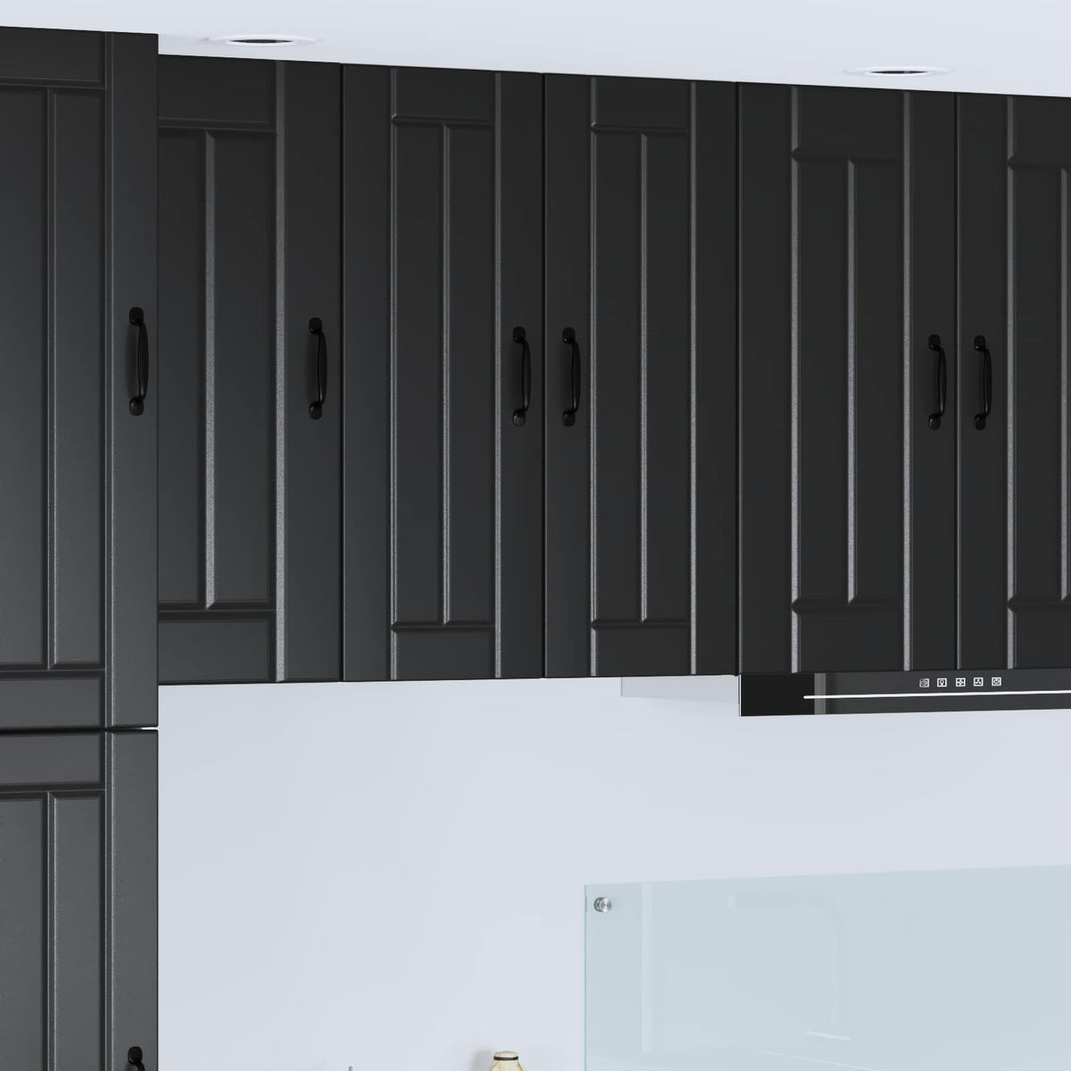 Wall Cabinet LUCCA 2 pcs Black 30 x 31 x 80 cm Engineered Wood