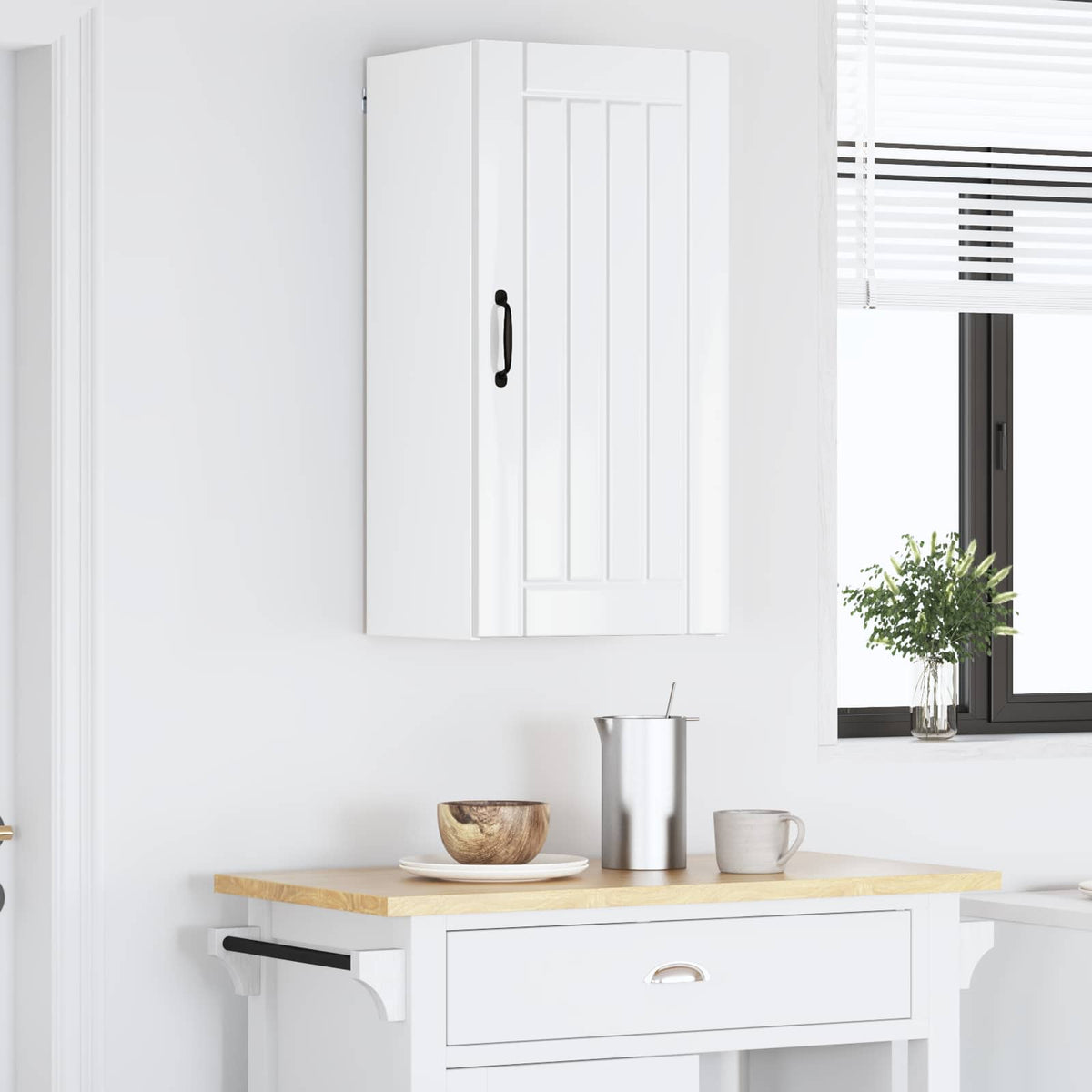 Wall Cabinet LUCCA High Gloss White 40 x 31 x 80 cm