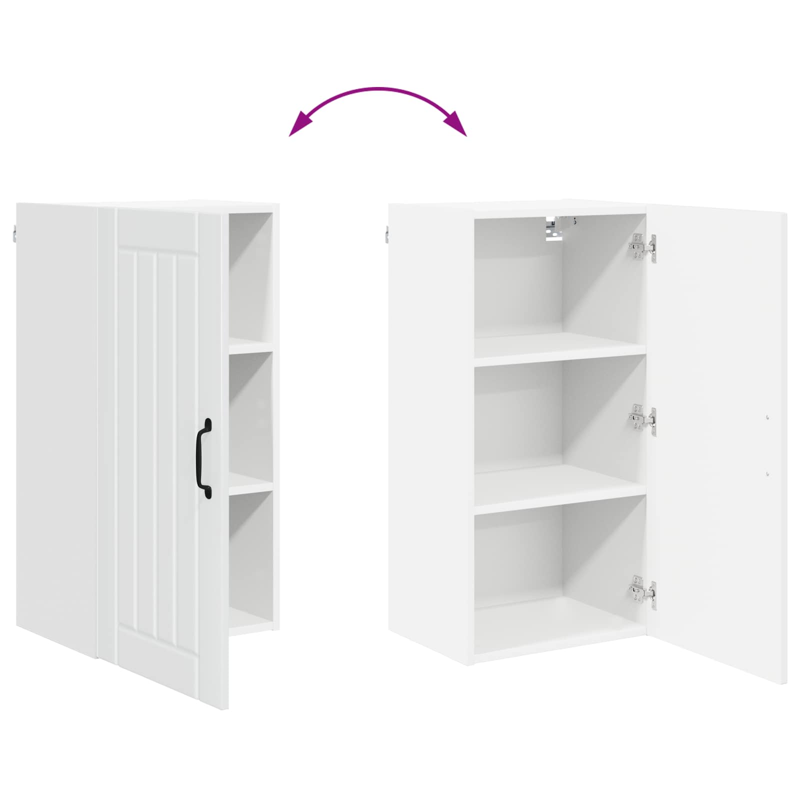 Wall Cabinet LUCCA High Gloss White 40 x 31 x 80 cm