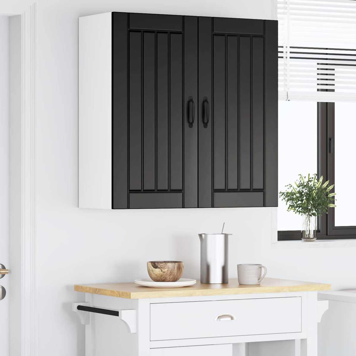 Wall Cabinet LUCCA Black 80 x 31 x 80 cm Engineered Wood