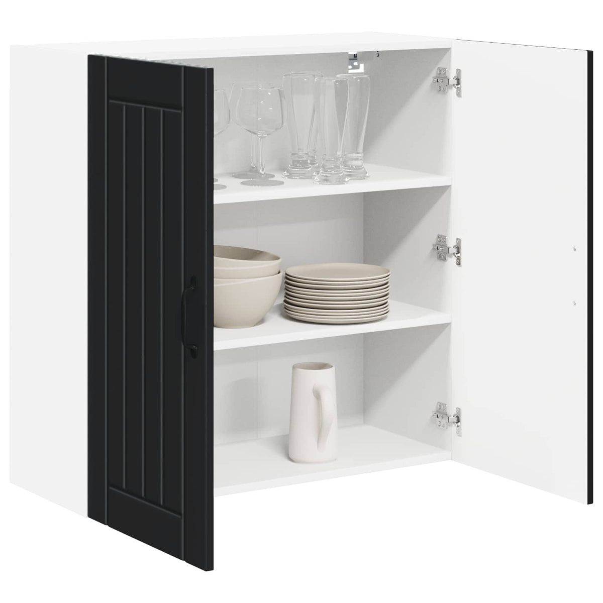 Wall Cabinet LUCCA Black 80 x 31 x 80 cm Engineered Wood