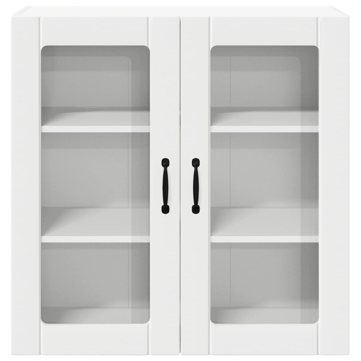Wall Glass Cabinet LUCCA White 80 x 31 x 80 cm Engineered Wood