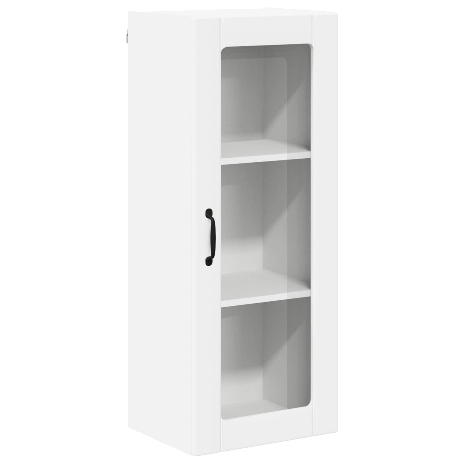 Wall Glass Cabinet LUCCA White 40 x 31 x 100 cm Engineered Wood