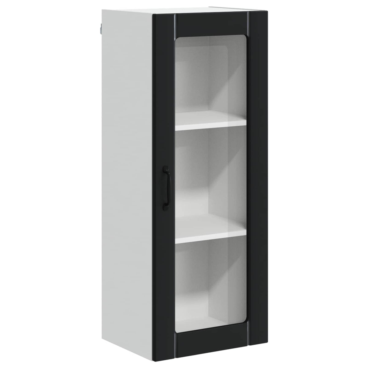 Wall Glass Cabinet LUCCA Black 40 x 31 x 100 cm Engineered Wood