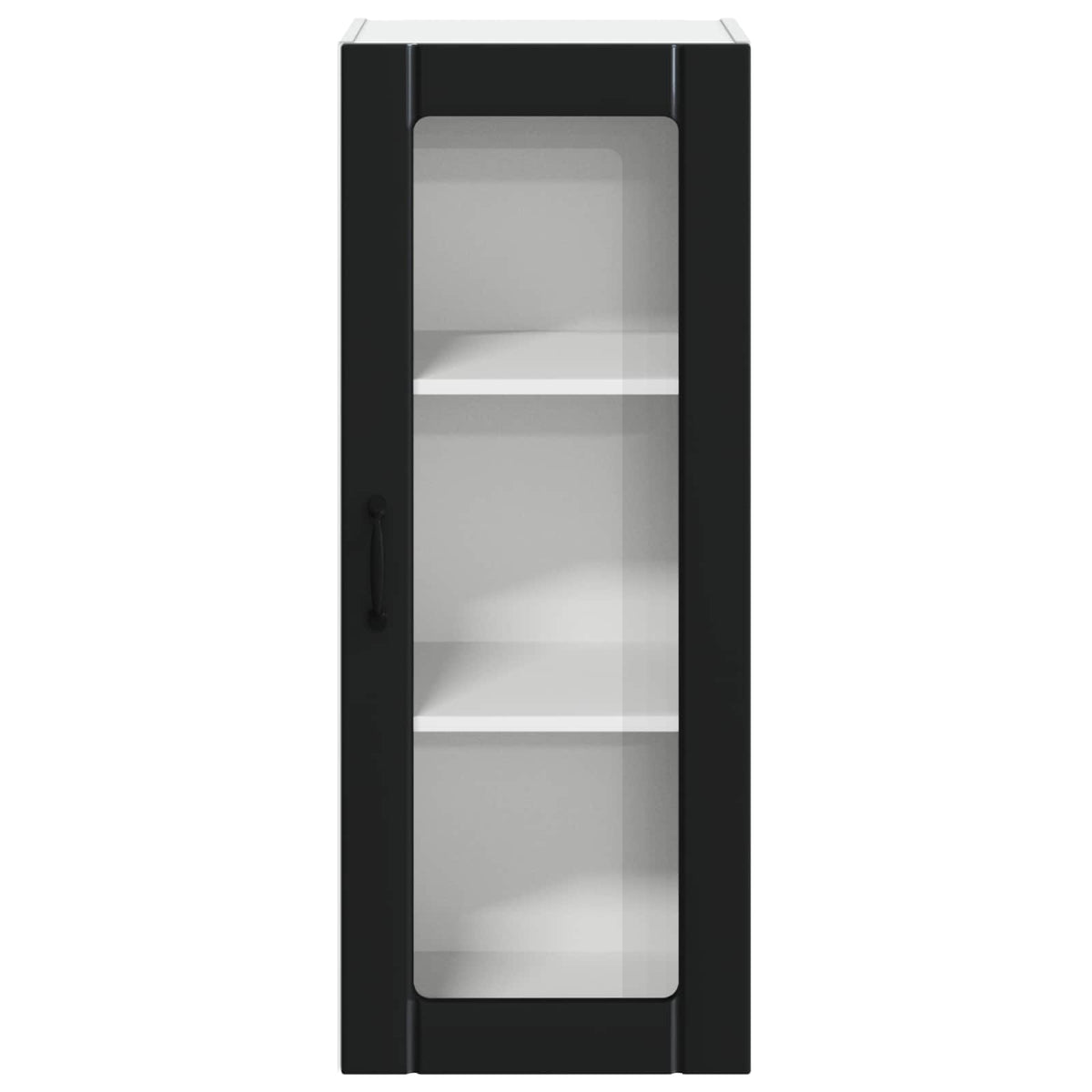 Wall Glass Cabinet LUCCA Black 40 x 31 x 100 cm Engineered Wood