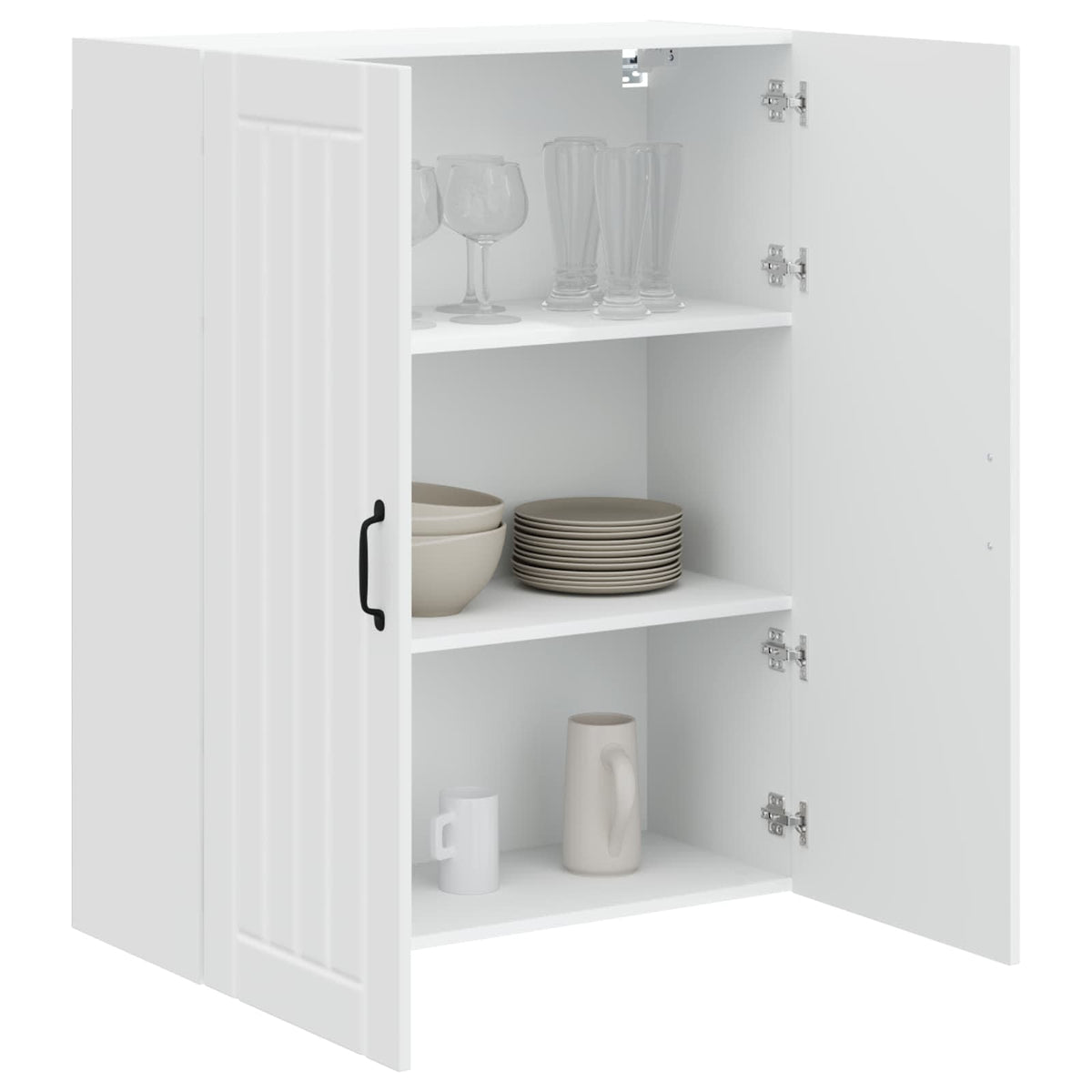 Wall Cabinet LUCCA White 80 x 31 x 100 cm Engineered Wood