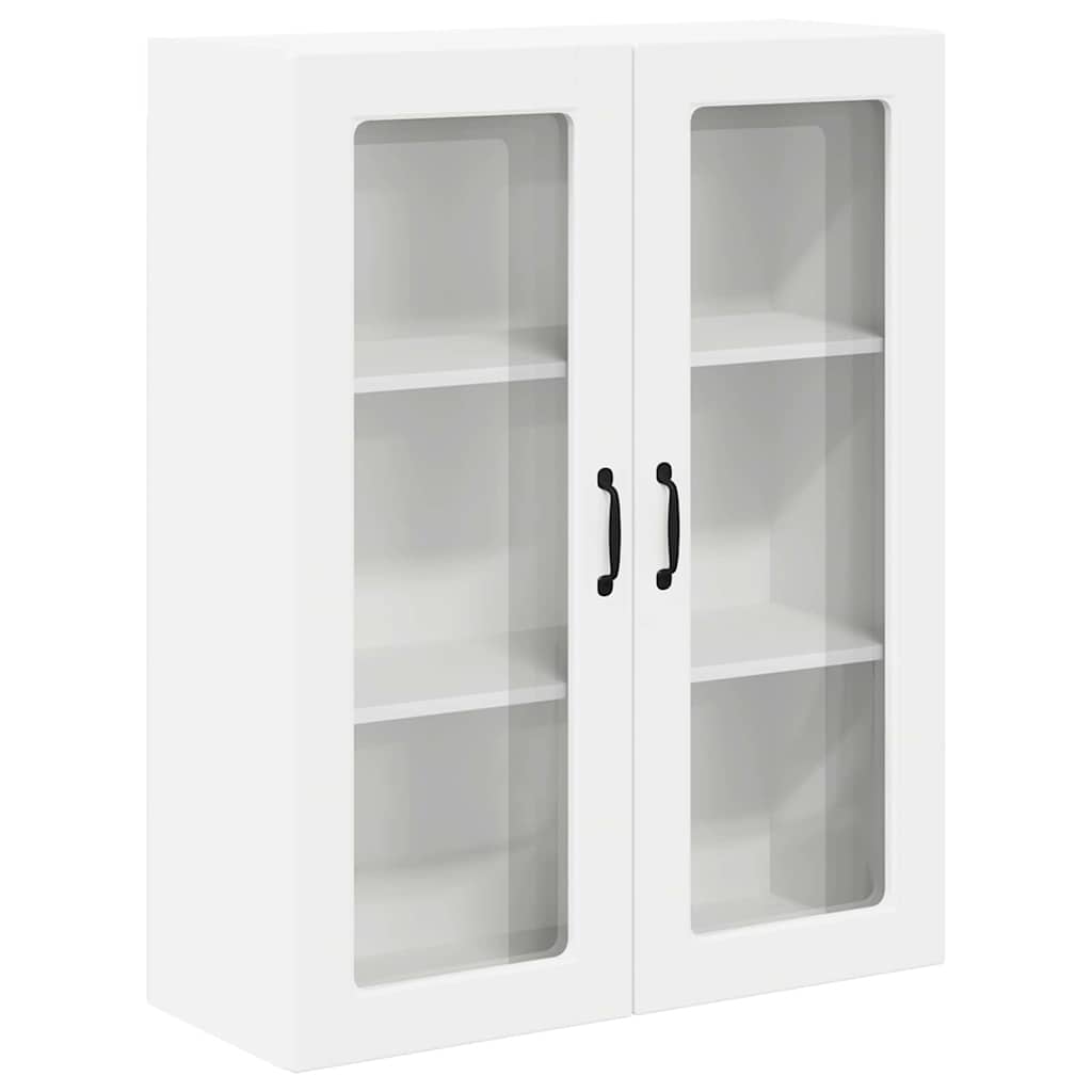 Wall Glass Cabinet LUCCA White 80 x 31 x 100 cm Engineered Wood