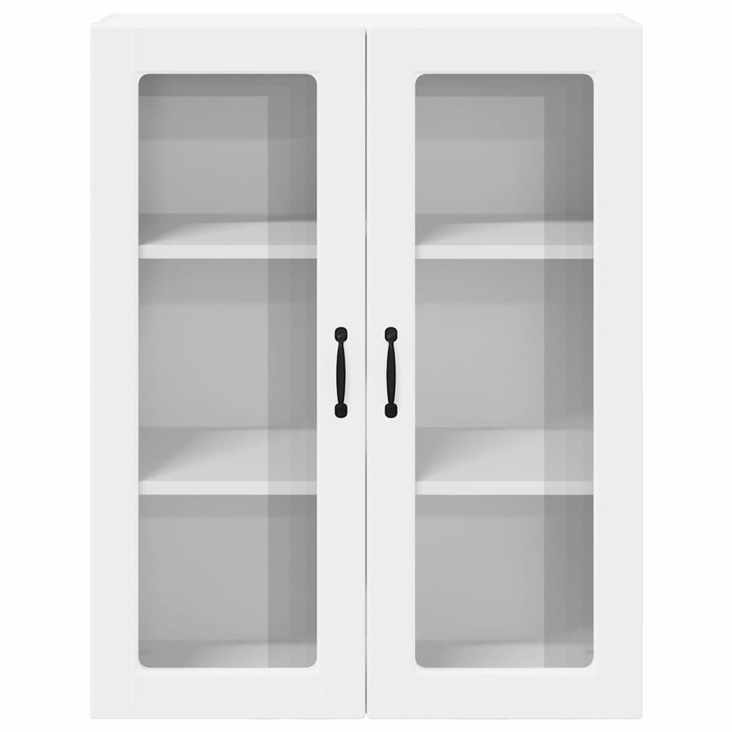 Wall Glass Cabinet LUCCA White 80 x 31 x 100 cm Engineered Wood