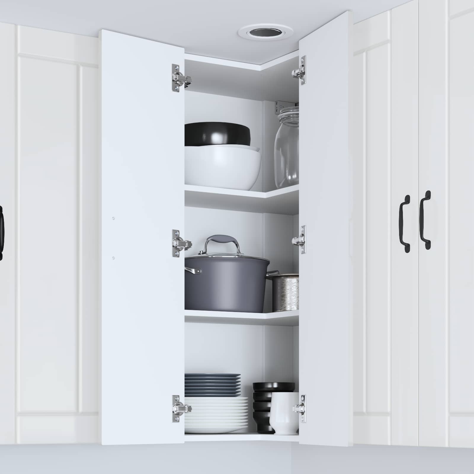 Kitchen Cabinet High Gloss White 57 x 57 x 100 cm