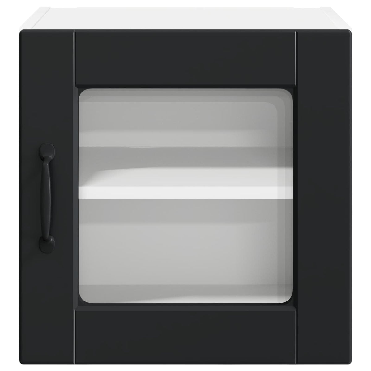 Wall Glass Cabinet PORTO 2 pcs Black 40 x 31 x 40 cm