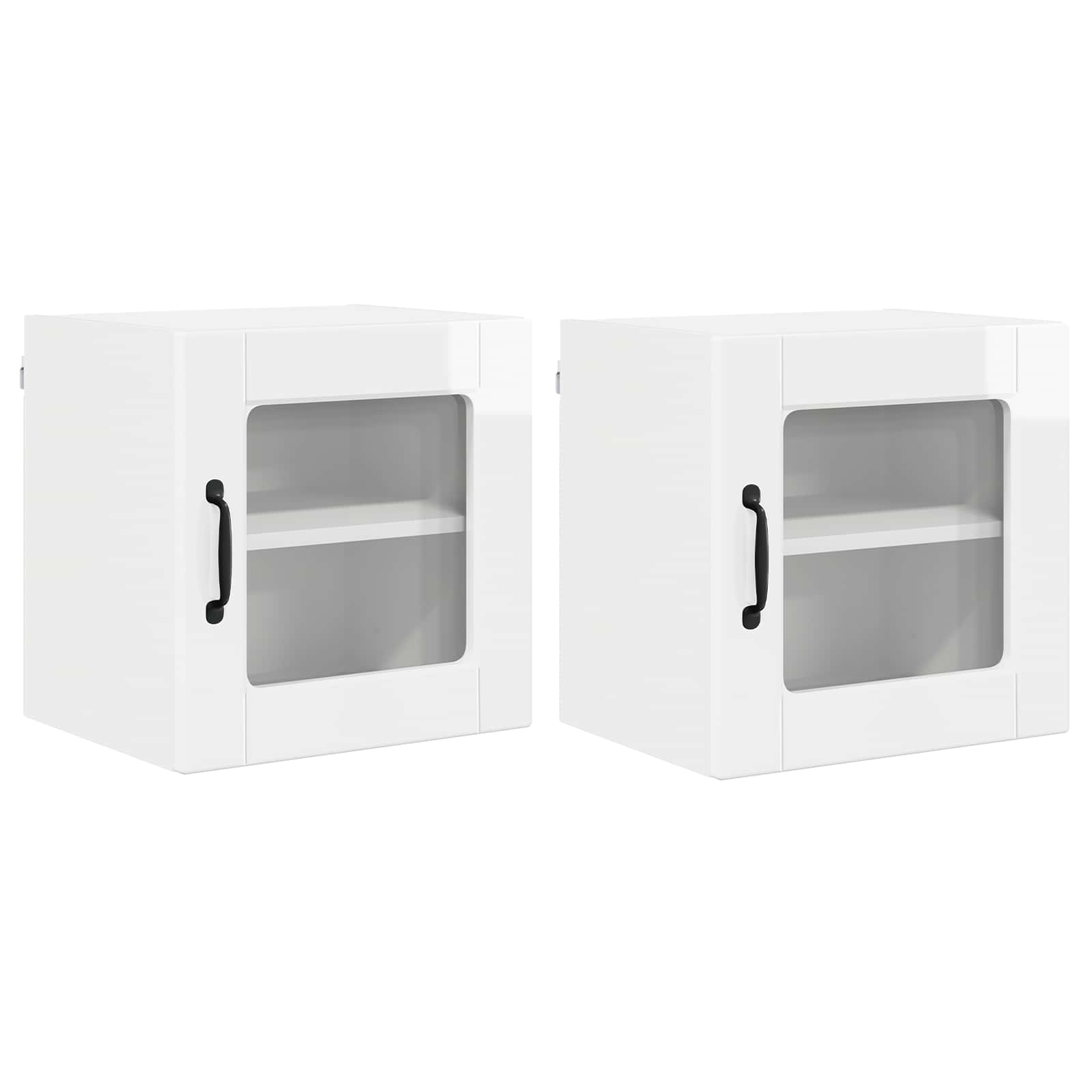 Kitchen Cabinet 2 pcs High Gloss White 40 x 31 x 40 cm